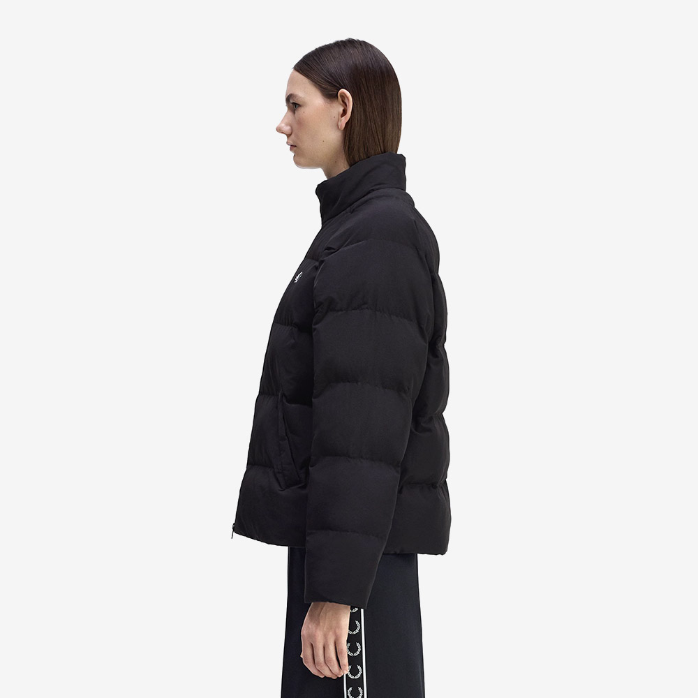 프레드 페리 우먼스 래글런 슬리브 패디드 재킷 블랙(Fred Perry Womens Raglan Sleeve Padded Jacket Black) - 3