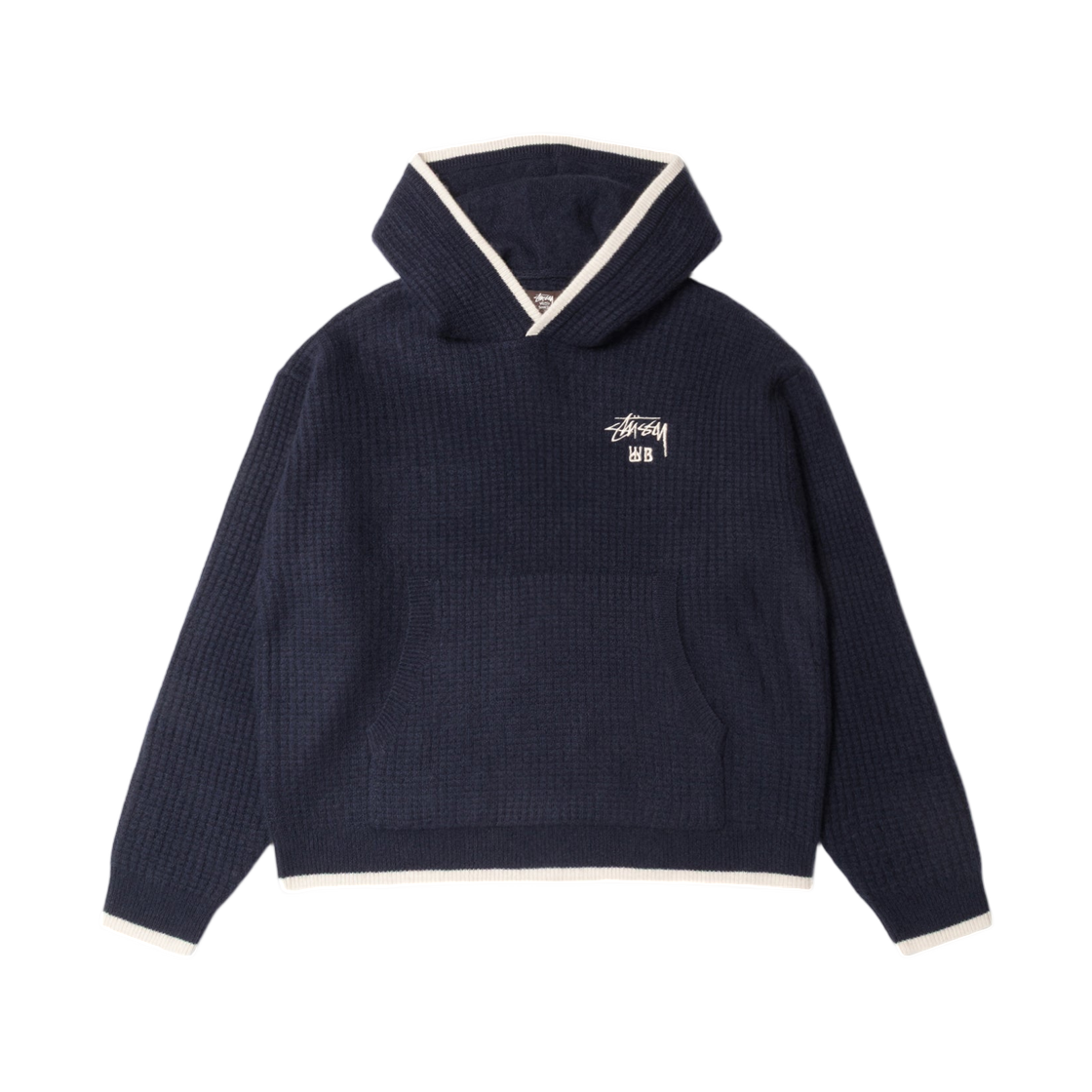 스투시 x 웨일즈 보너 캐시미어 후디 네이비
