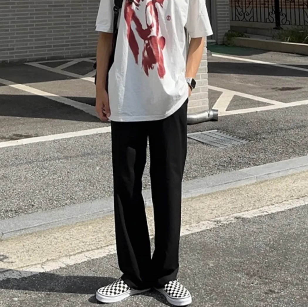 Vans Slip-On Checkerboard 착용 스타일