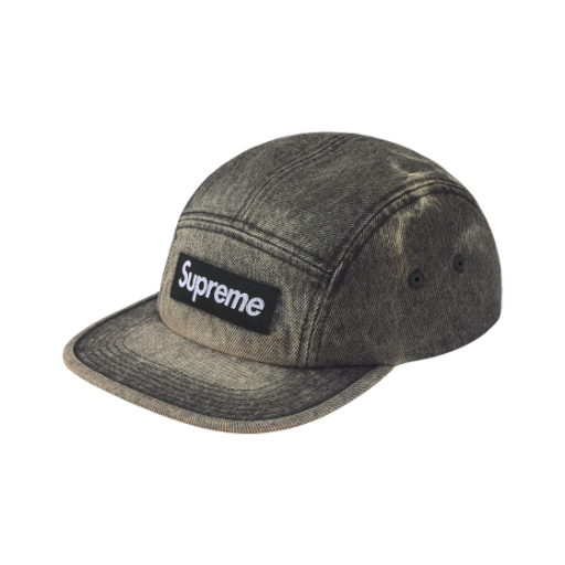 - Supreme Denim Camp Cap Washed Black - 25FW