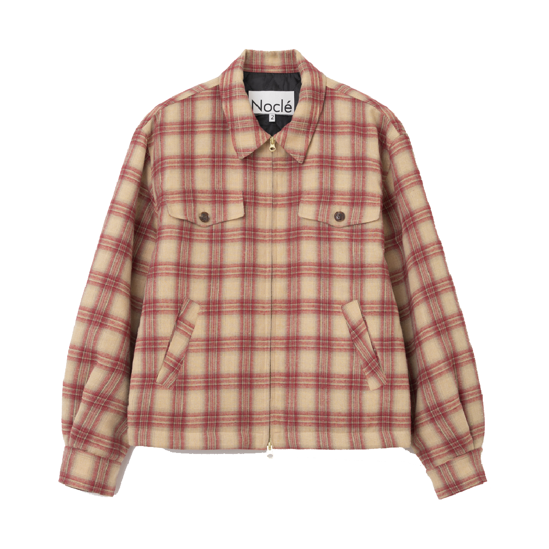노클 돌튼 체크 재킷 레드(Nocle Dalton Check Jacket Red)
