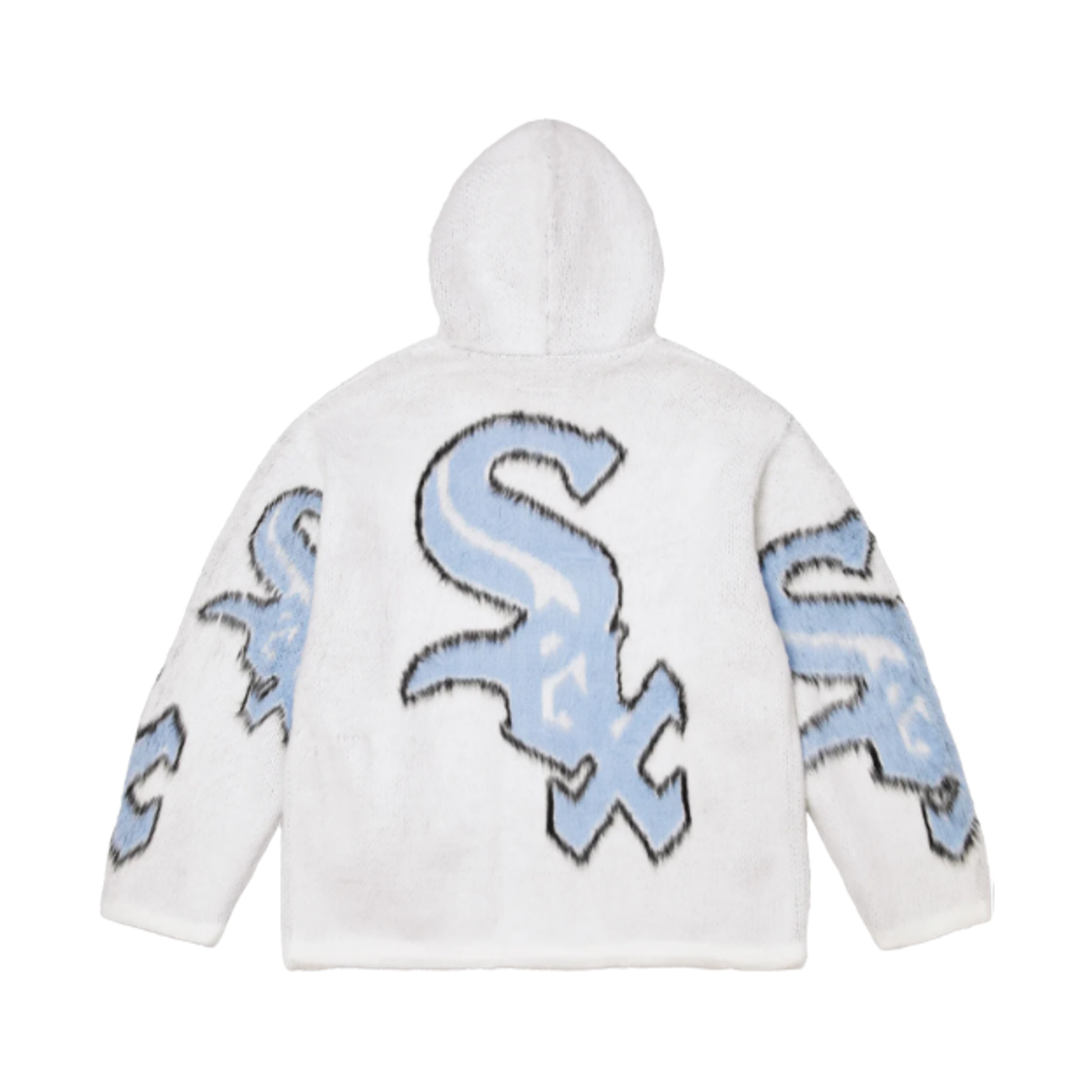 - Supreme x Chicago White Sox Zip Up Hooded Sweater White - 25FW
