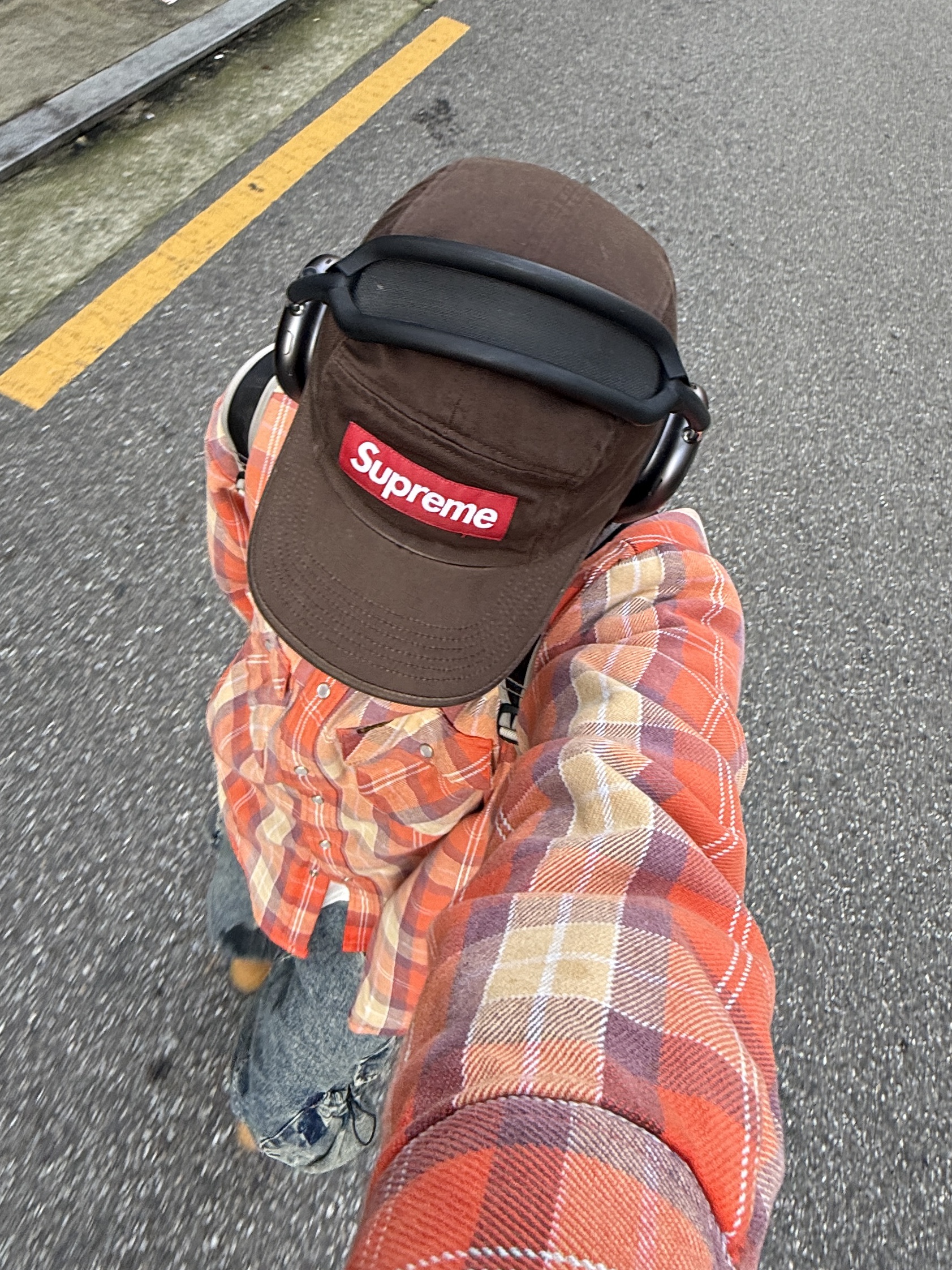 Timberland Premium 6 inch Waterproof Boot Wheat Nubuck - Medium, Supreme Quilted Flannel Snap Shirt Orange - 24SS 착용 스타일 - 2