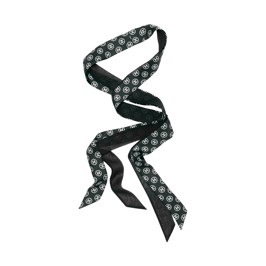 샤넬 슬림 방도 실크 트윌 & 블랙 화이트(Chanel Slim Bandeau Silk Twill & Black White) - 1