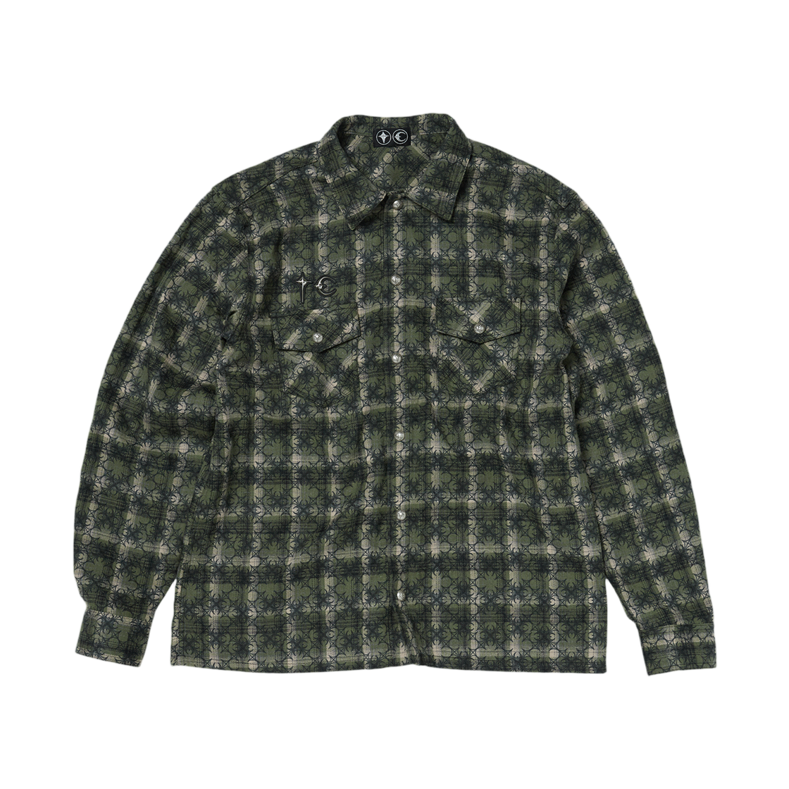 - Thug Club TC All Over Pattern Shirt Khaki