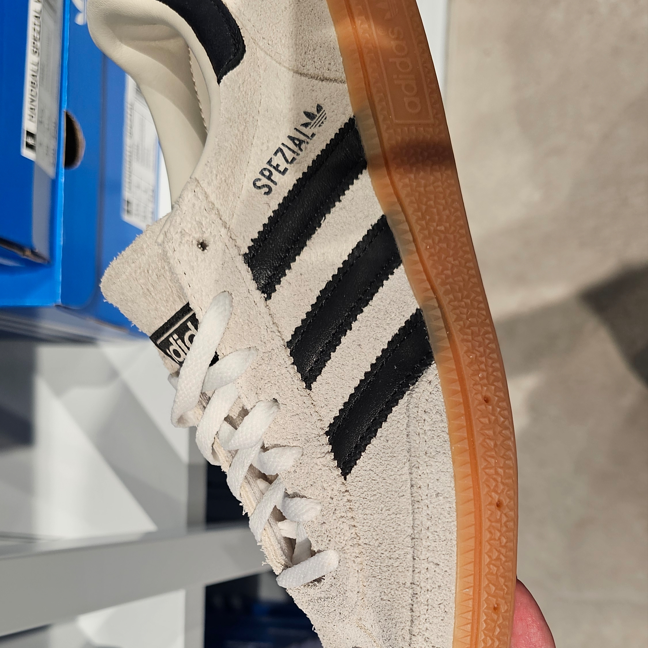 (W) Adidas Spezial Handball Aluminium Core Black 착용 스타일