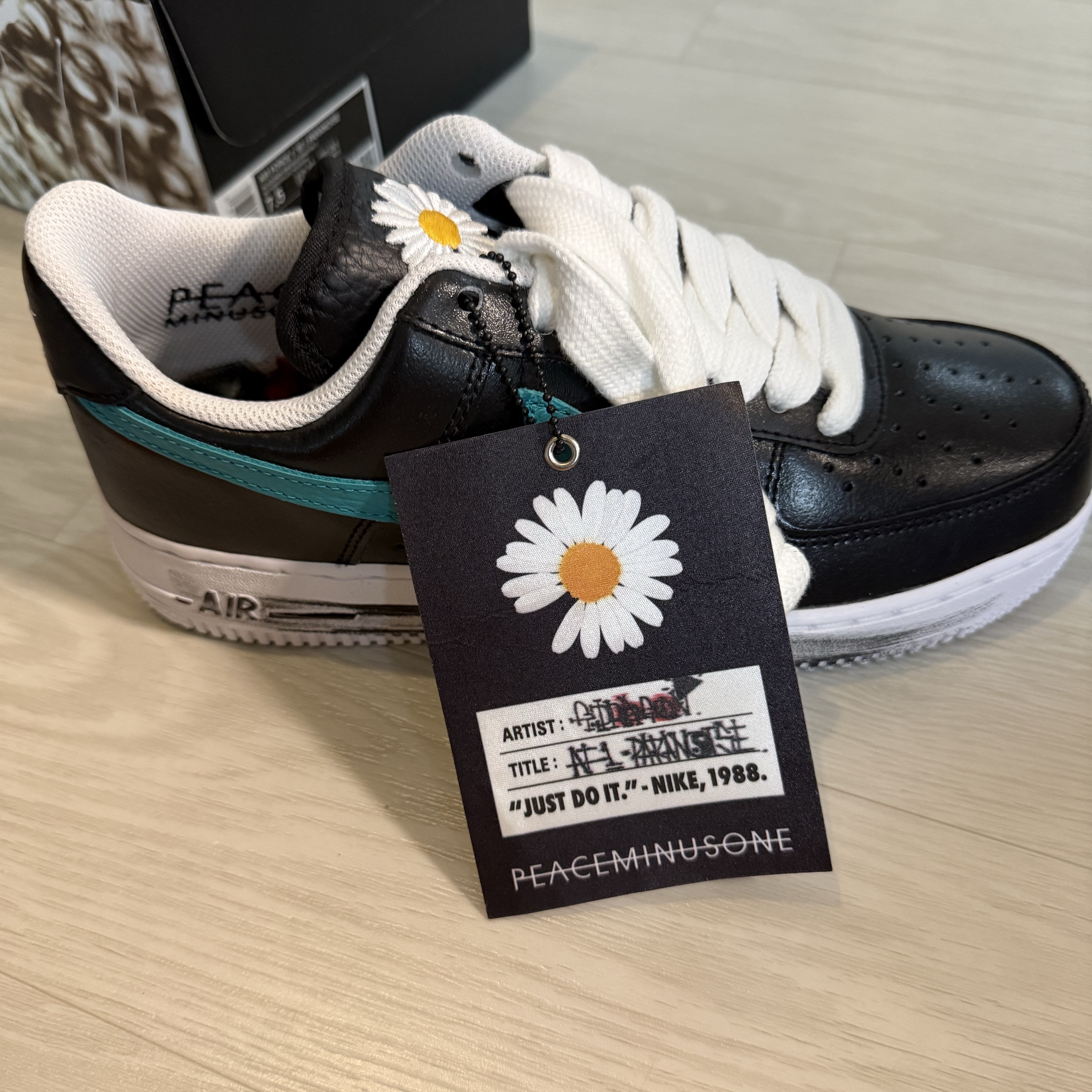 Nike x Peaceminusone Air Force 1 Low Para-Noise 3.0 Black and Multicolor 착용 스타일 - 5
