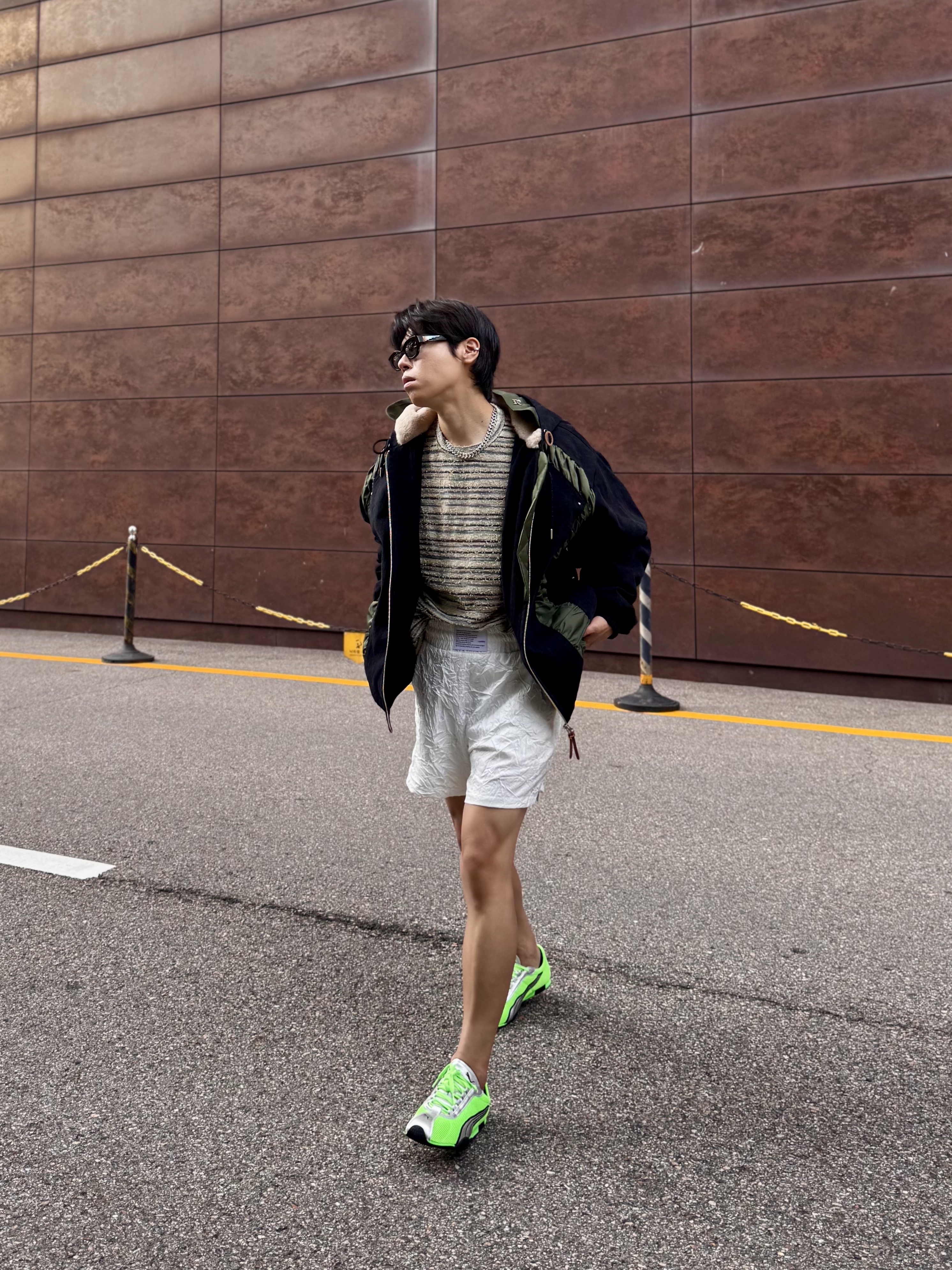 Puma H-street OG Green Silver 착용 스타일 - 3