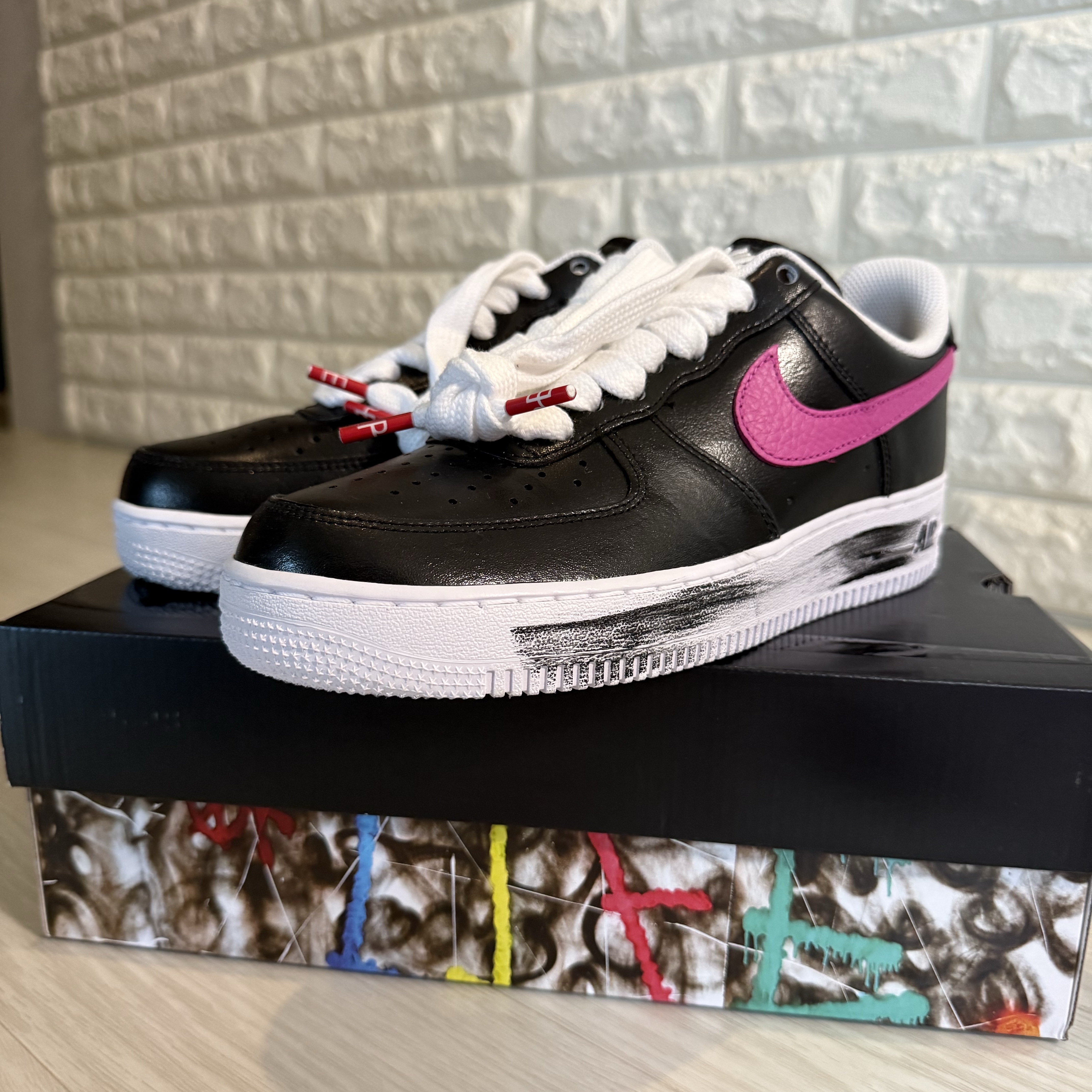 Nike x Peaceminusone Air Force 1 Low Para-Noise 3.0 Black and Multicolor 착용 스타일 - 1