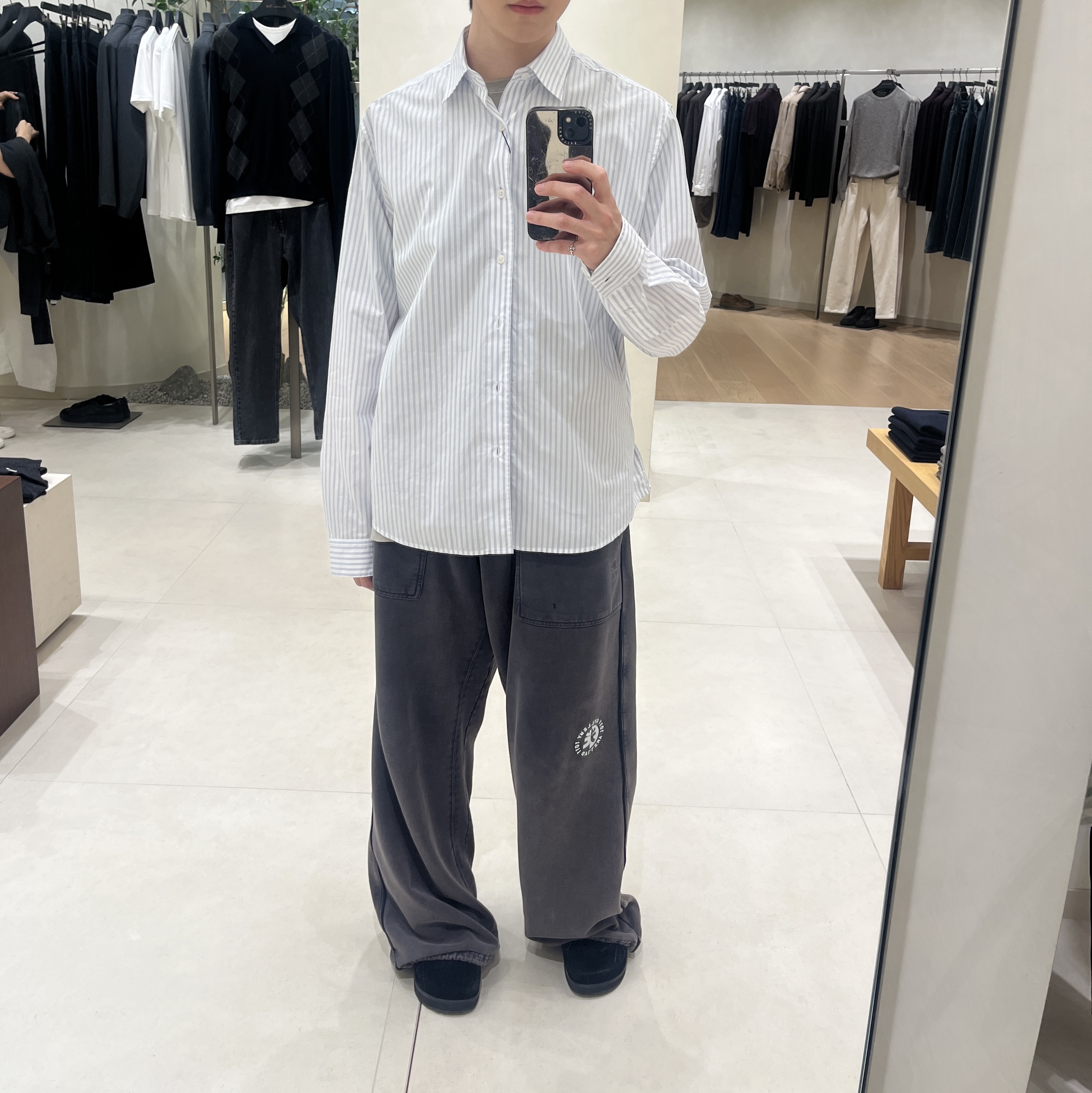 [프리오더] Polyteru Sliders Shoes Black 착용 스타일