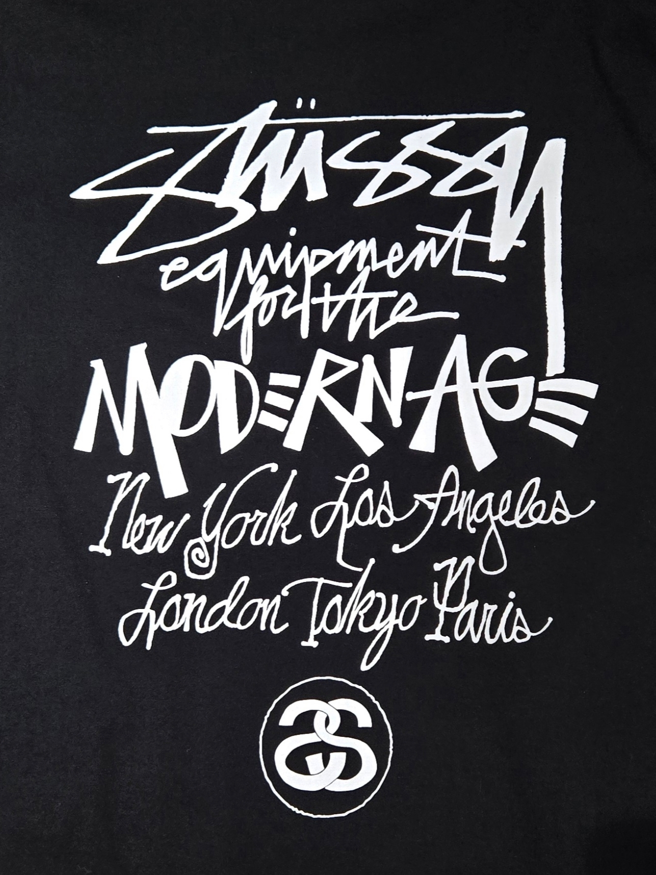 Stussy Modern Age T-Shirt Black 착용 스타일