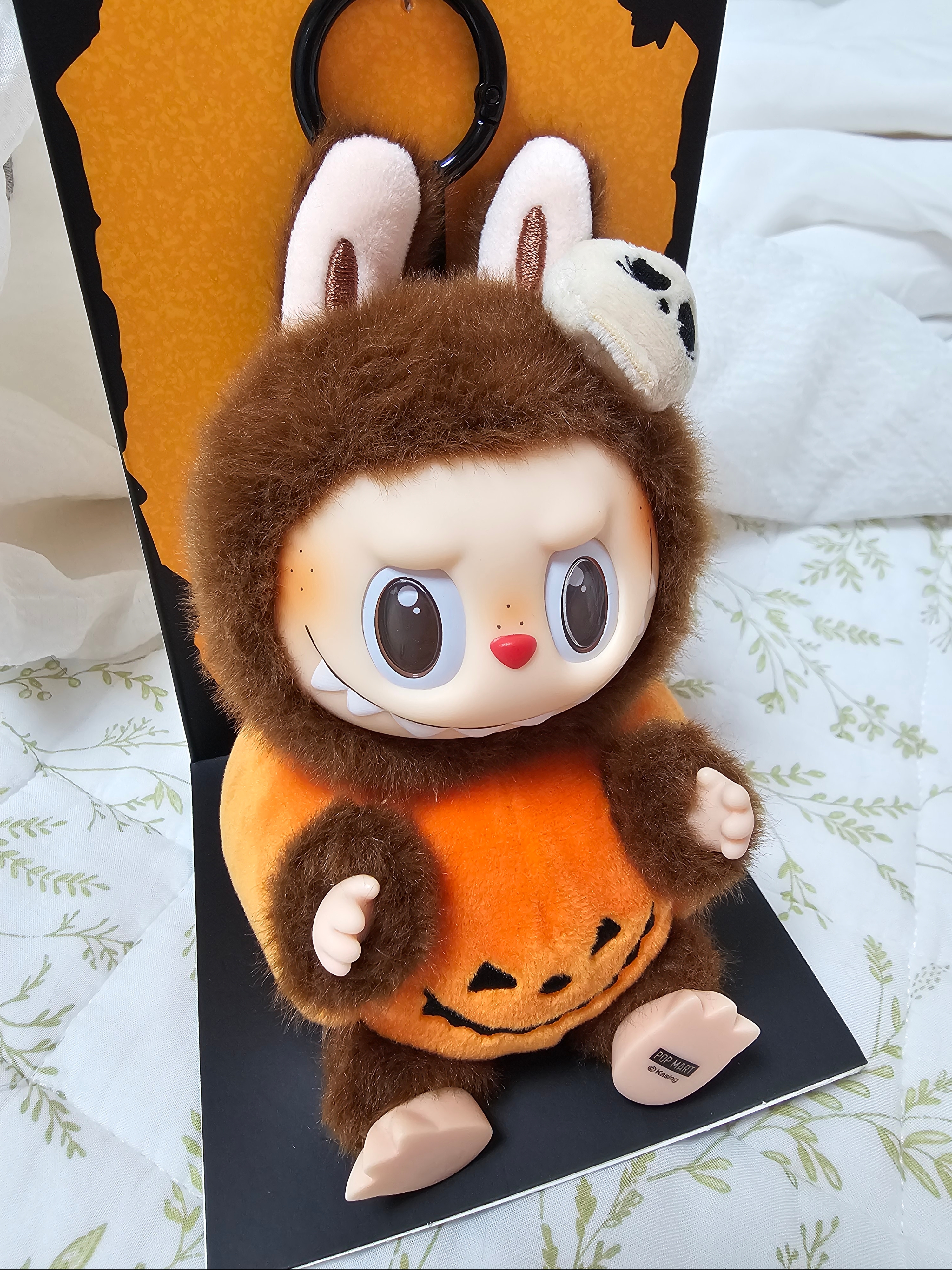 Pop Mart Labubu Halloween Party Series Pumpkin Toy Keyring 착용 스타일 - 3