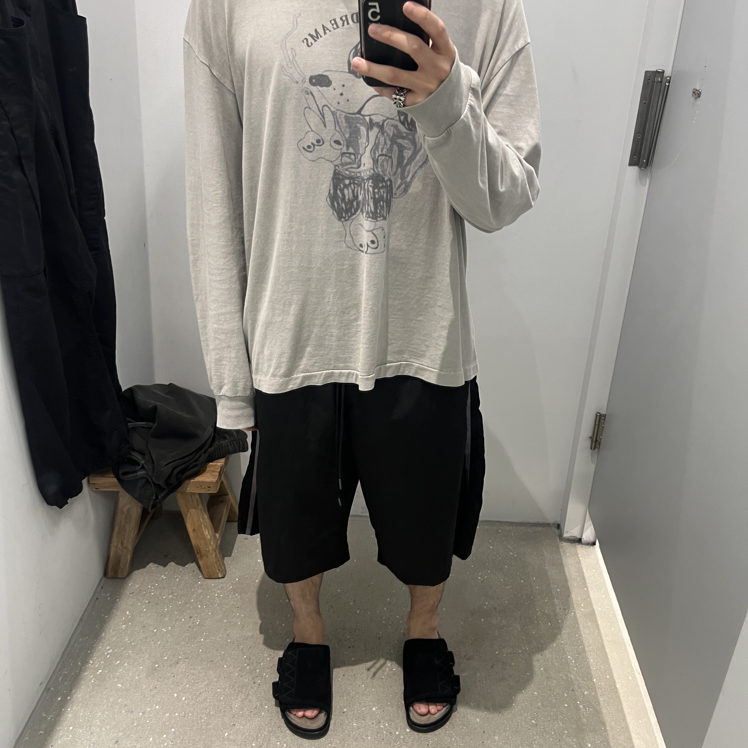 [프리오더] Polyteru Jumbo Slippers Black 착용 스타일