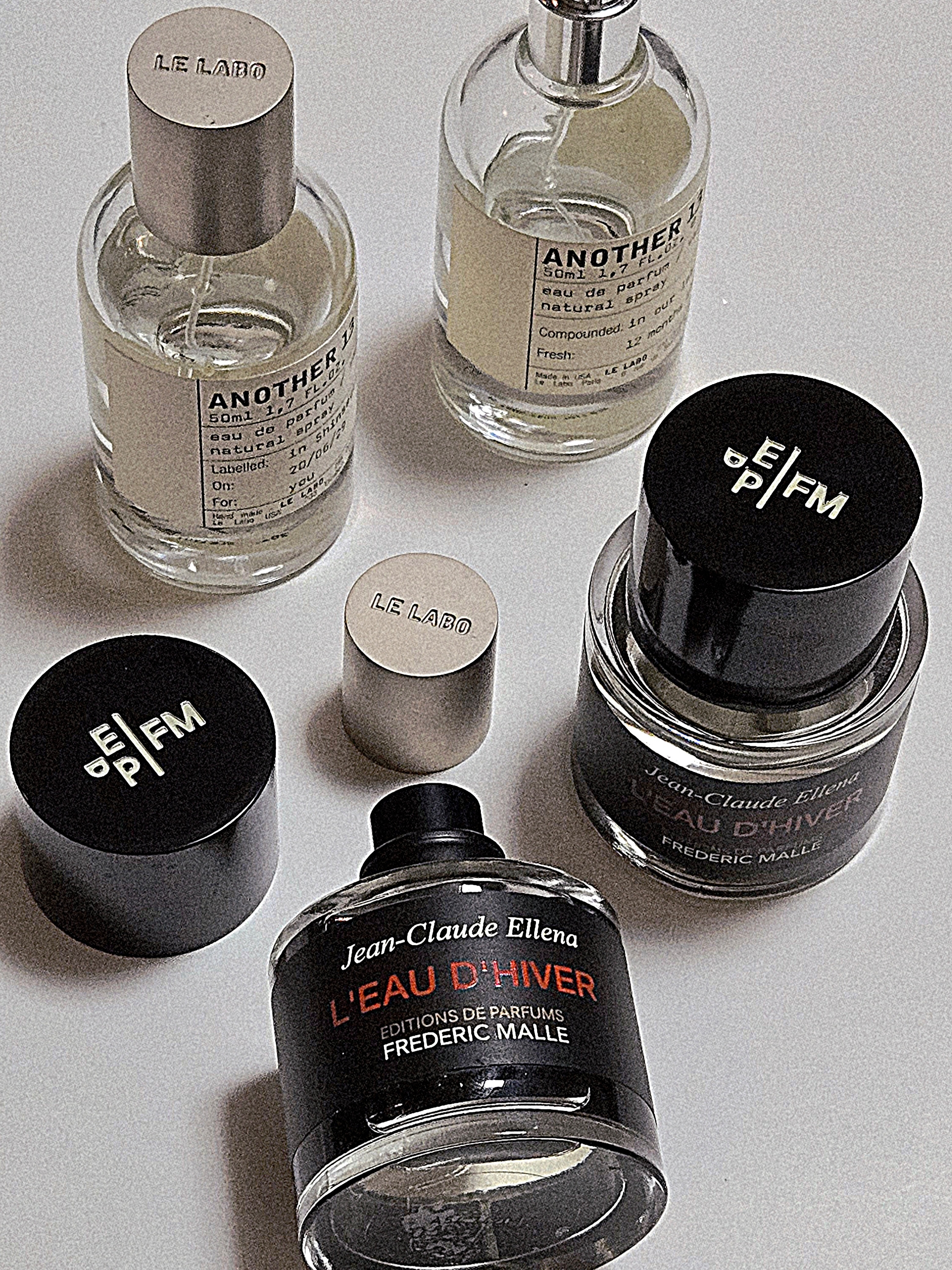 Le Labo Another 13 Eau De Parfum 50ml, Frederic Malle L'eau D'hiver 50ml 착용 스타일