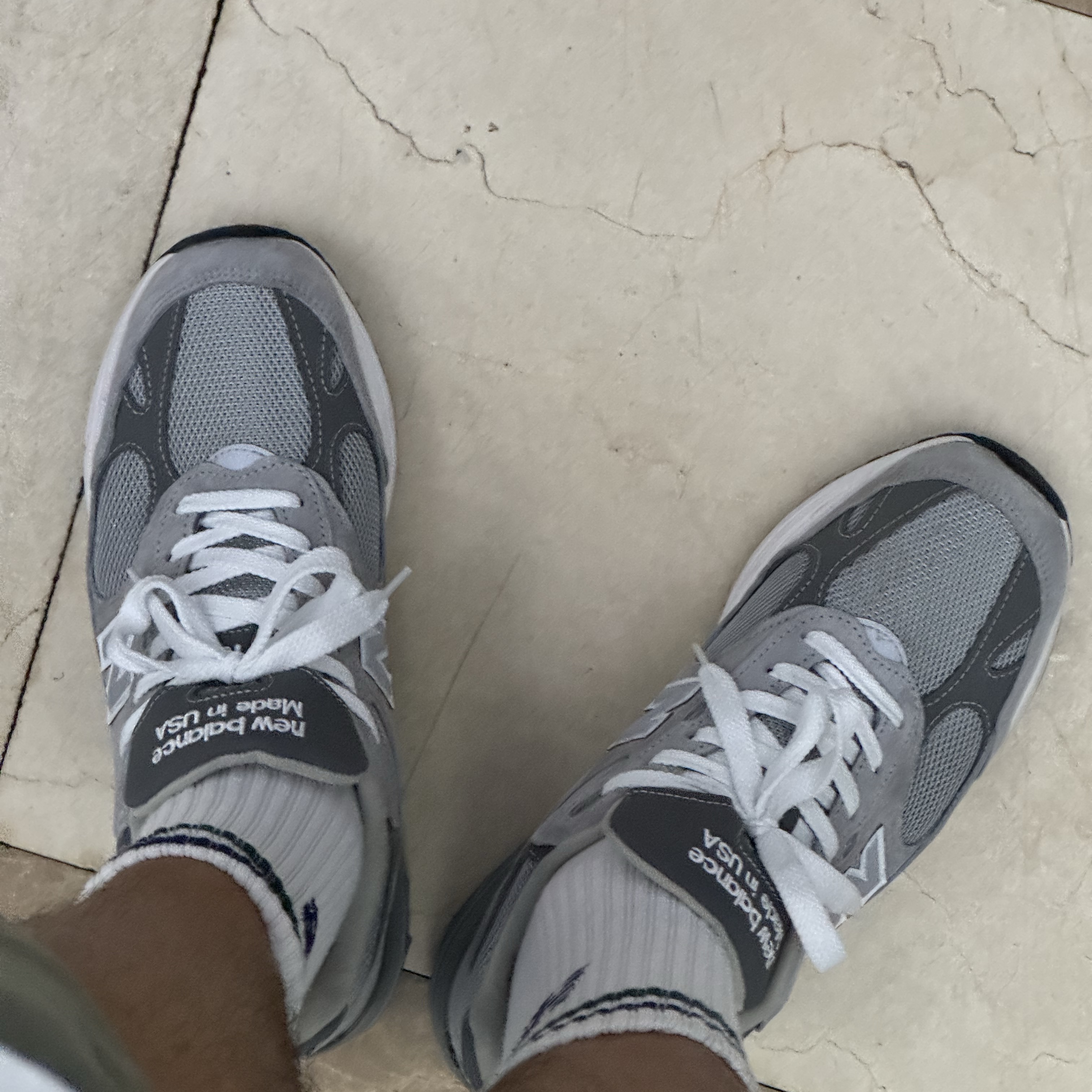 New Balance 993 Made in USA Grey - D Standard 착용 스타일