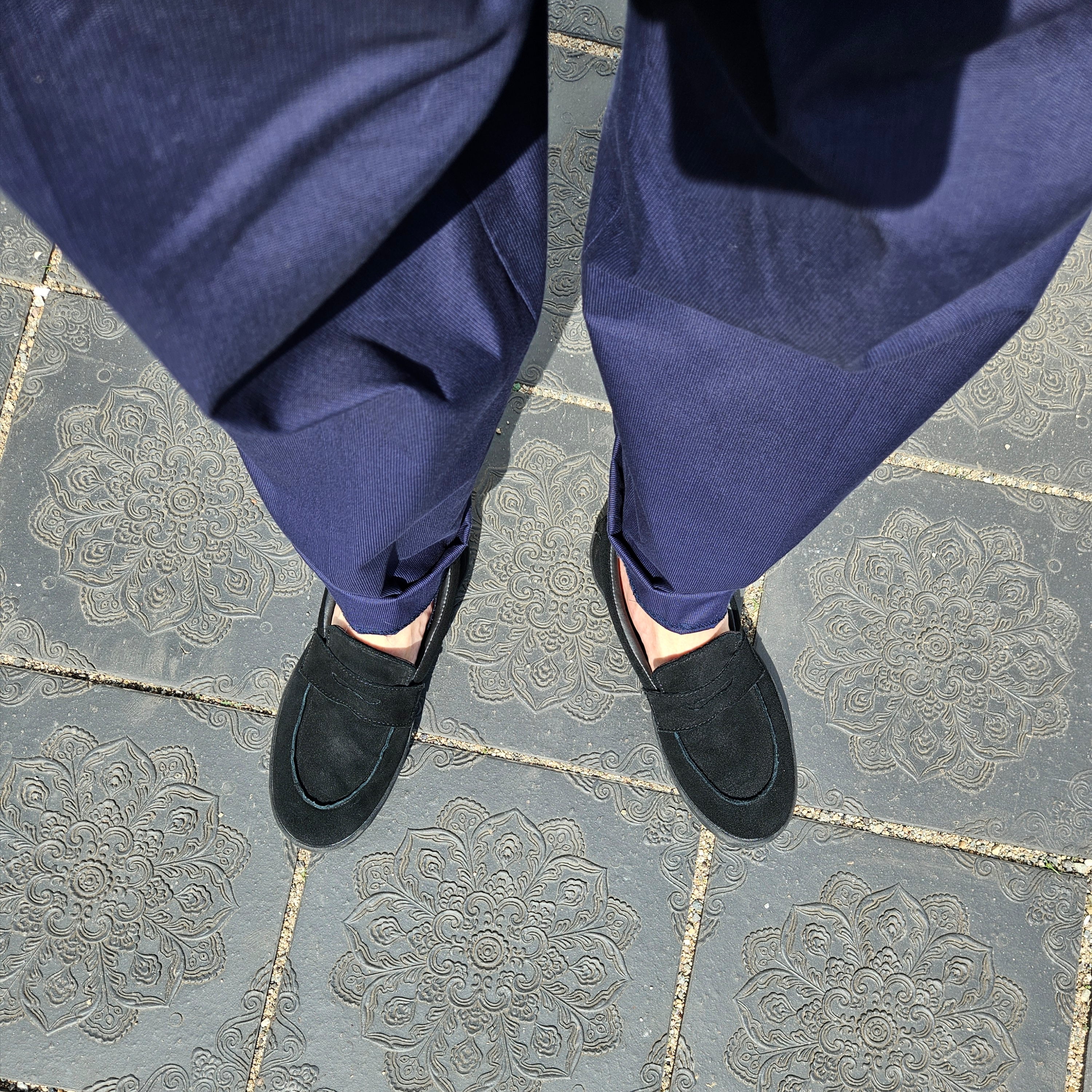 Vans Skate Loafer Suede Black, Engineered Garments Ripstop Bedford Jacket Olive 착용 스타일 - 4