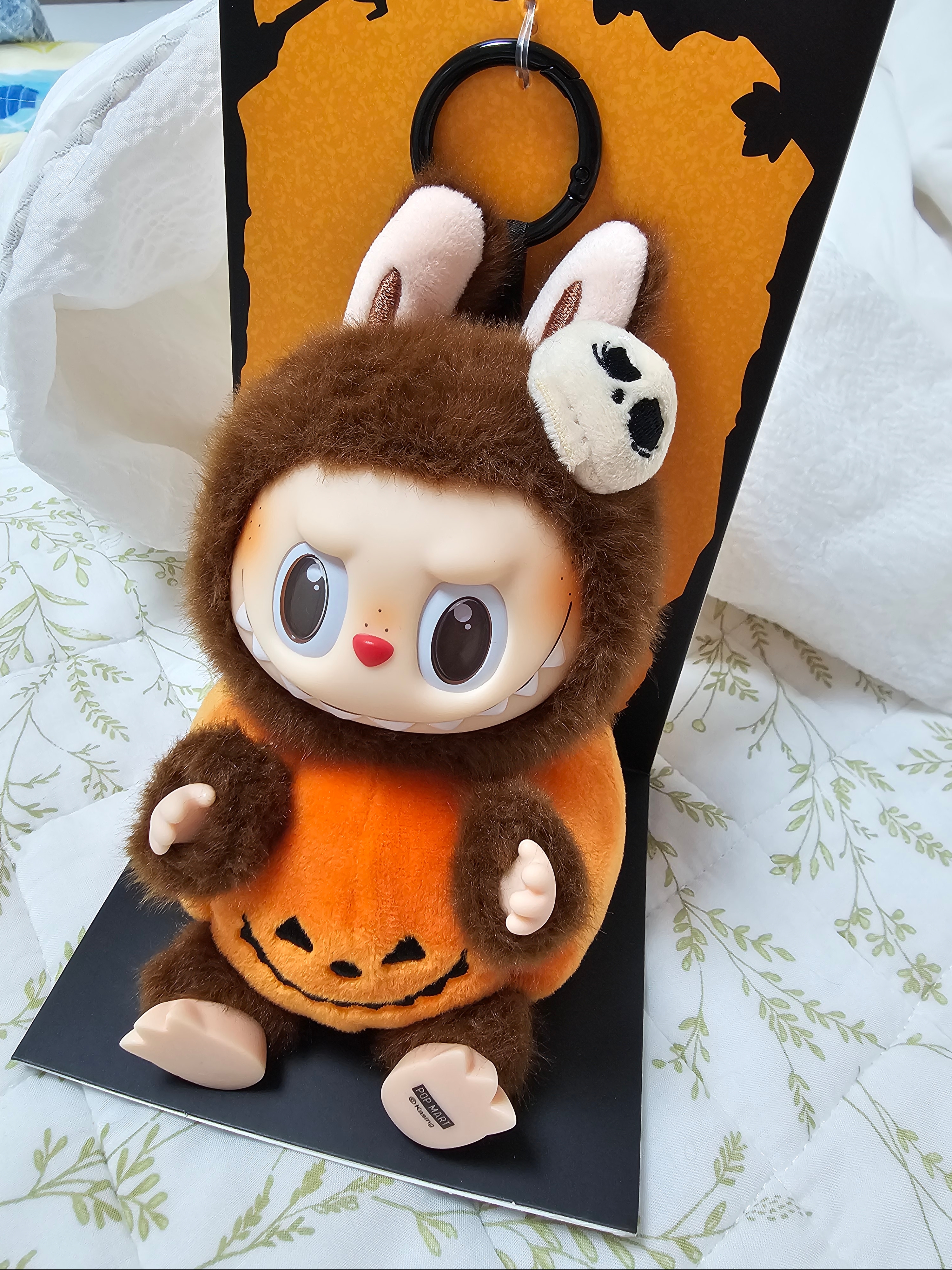 Pop Mart Labubu Halloween Party Series Pumpkin Toy Keyring 착용 스타일 - 2