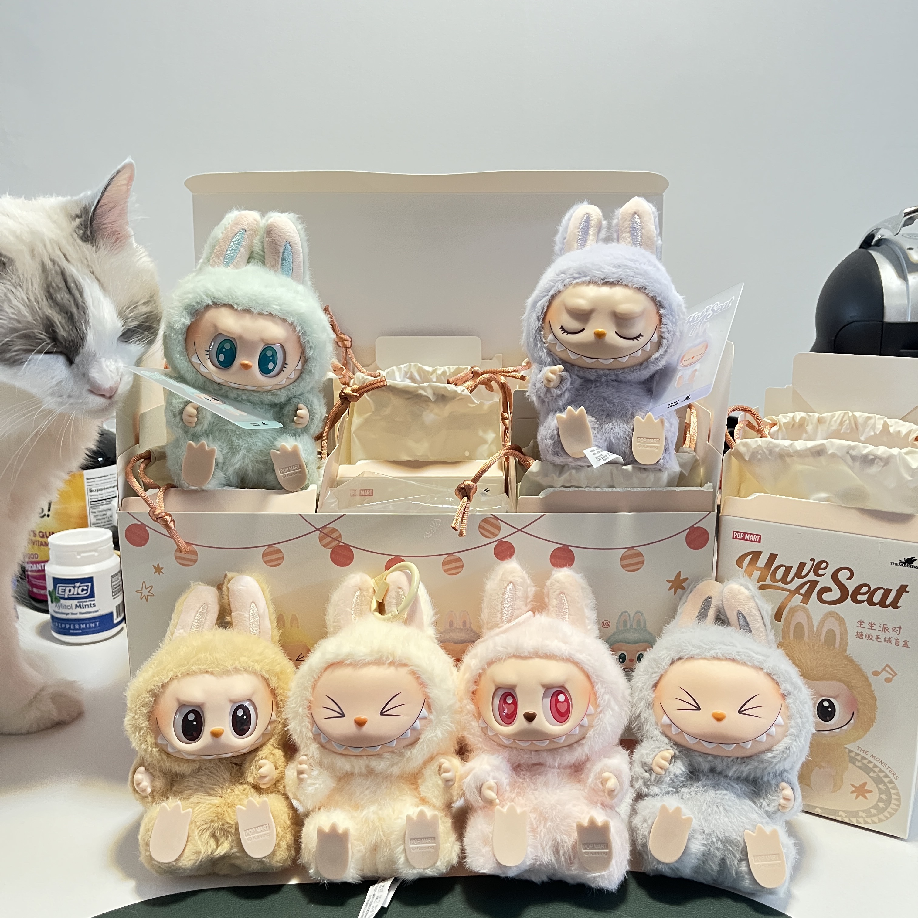 Pop Mart Labubu Let's Play Together Doll Series Sealed Case (6 Blind Boxes) 착용 스타일