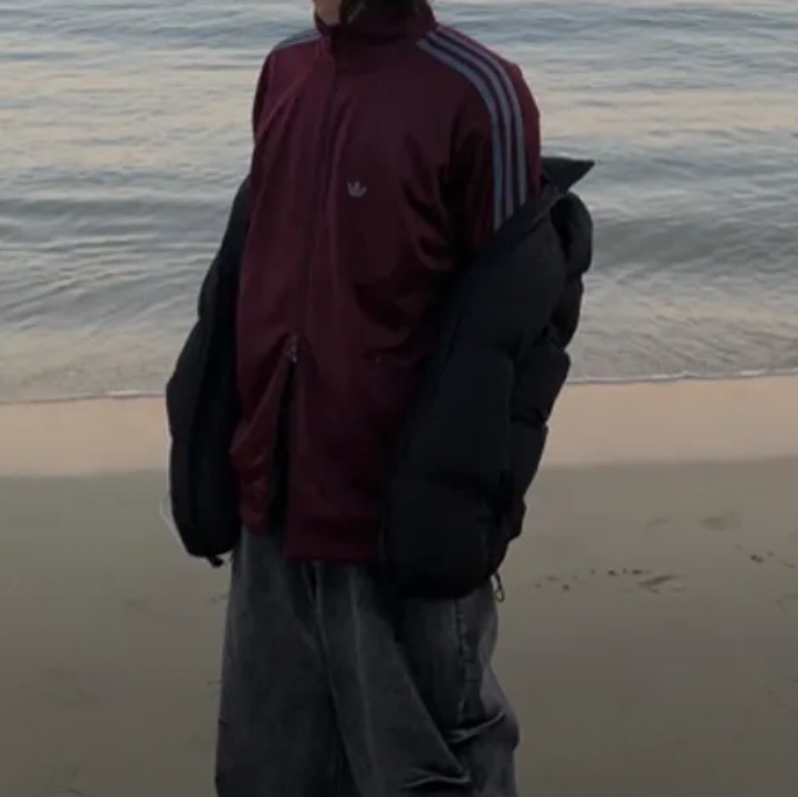 Adidas Originals Beckenbauer Track Jacket Maroon - KR Sizing 착용 스타일
