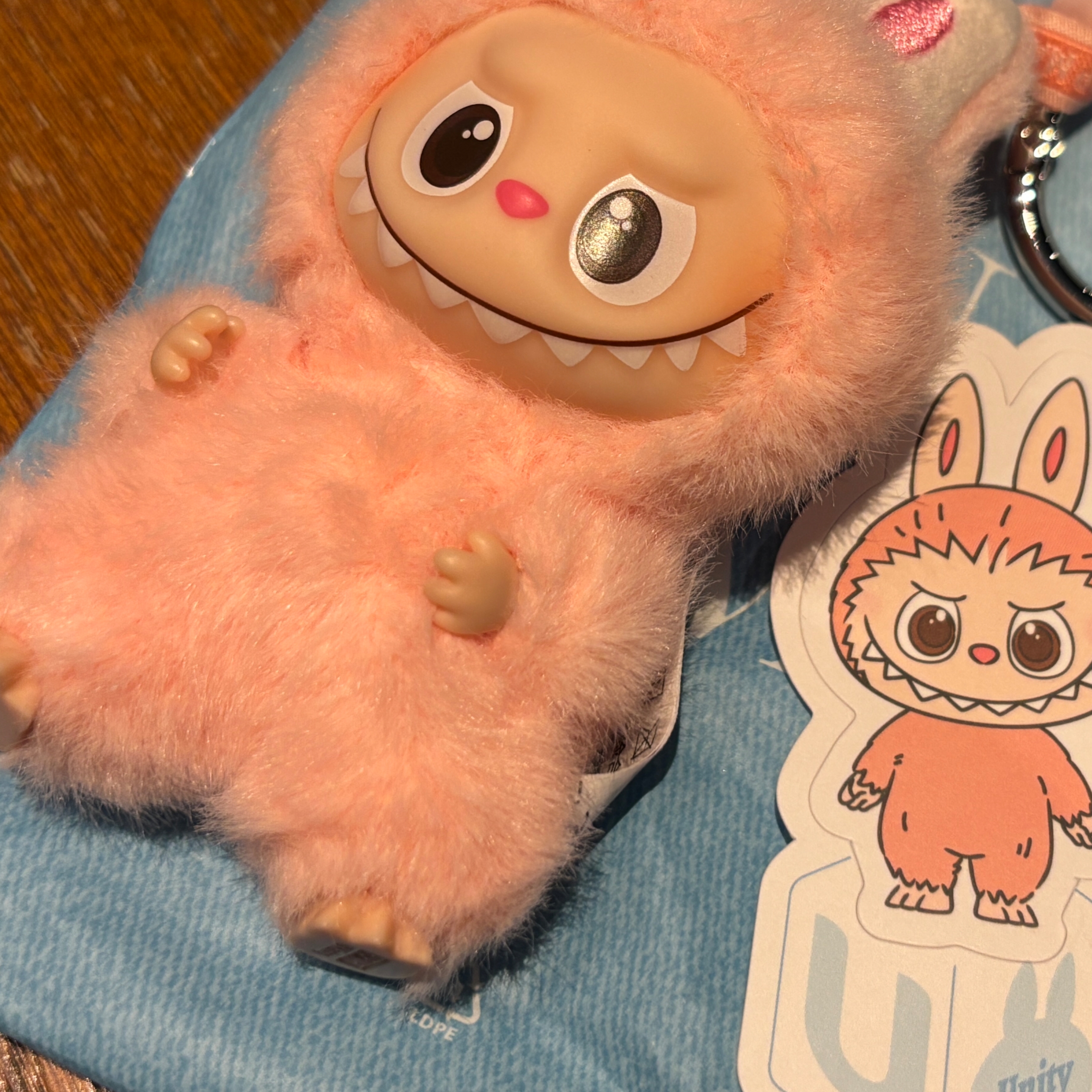 Pop Mart Labubu The Monsters Pin For Love Series Vinyl Plush Pendant (N-Z) U (Opened Case) 착용 스타일