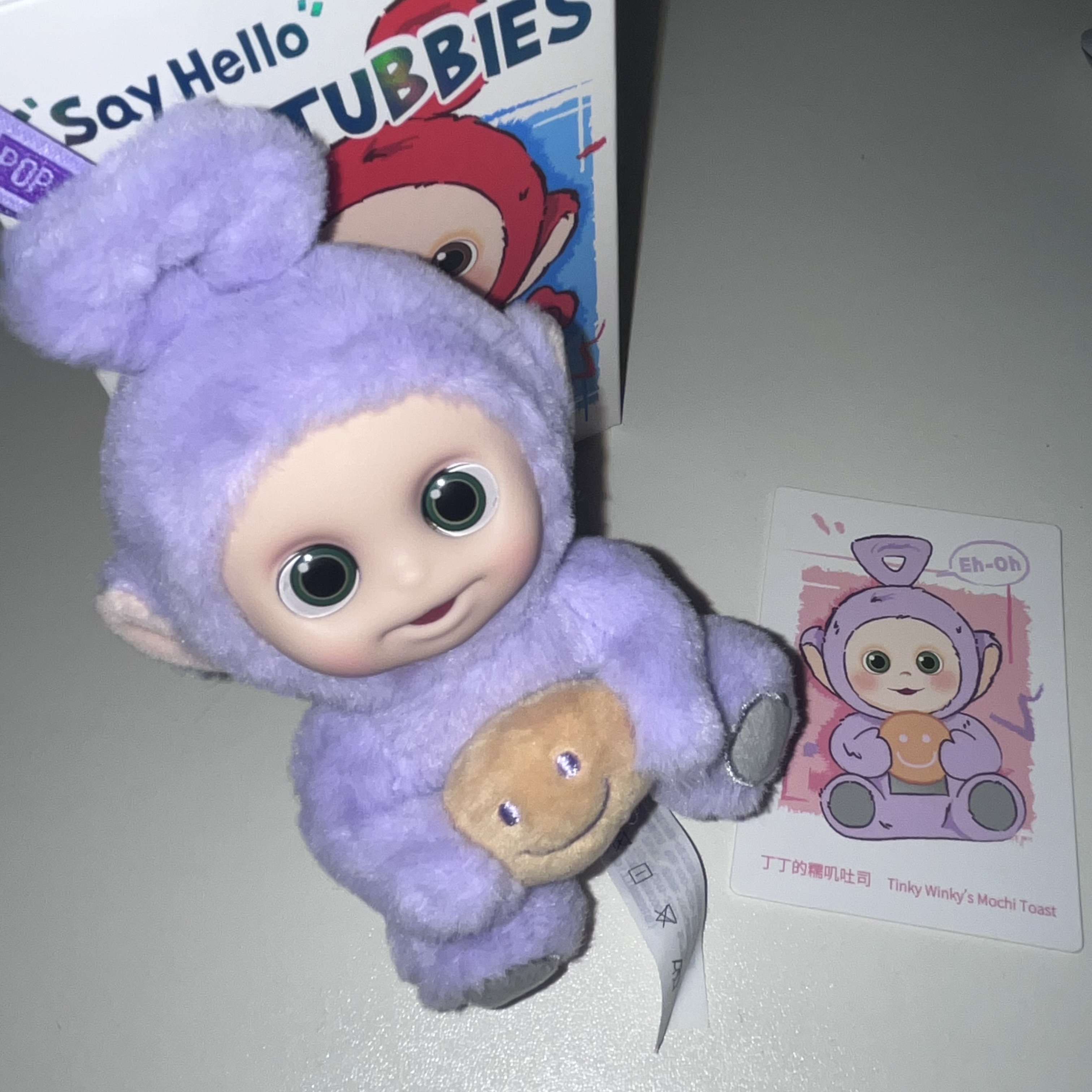 Pop Mart Teletubbies Say Hello Series Figures Sealed Case Tinky Winky’S Mochi Toast (Opened Case) 착용 스타일