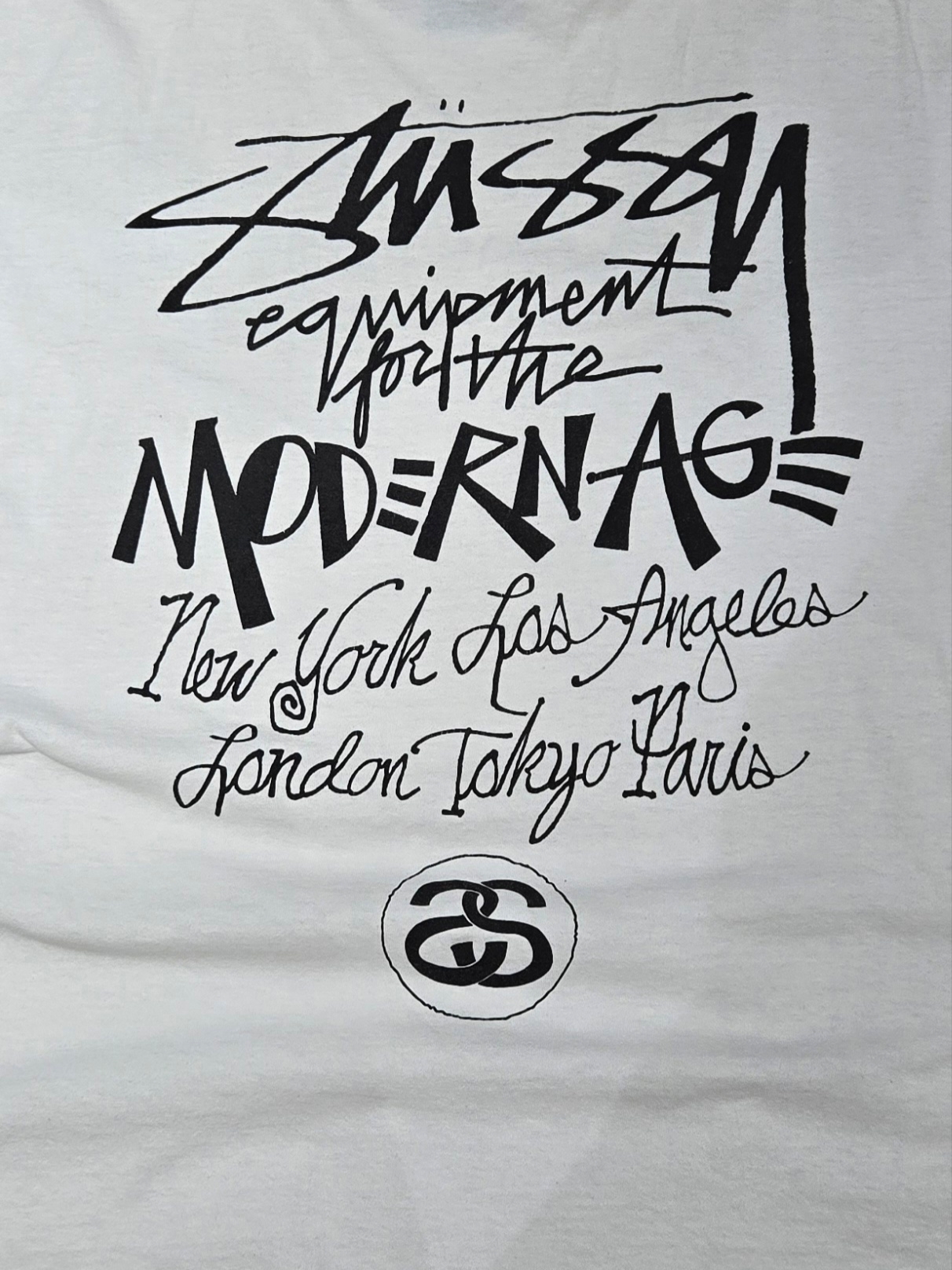 Stussy Modern Age T-Shirt White 착용 스타일