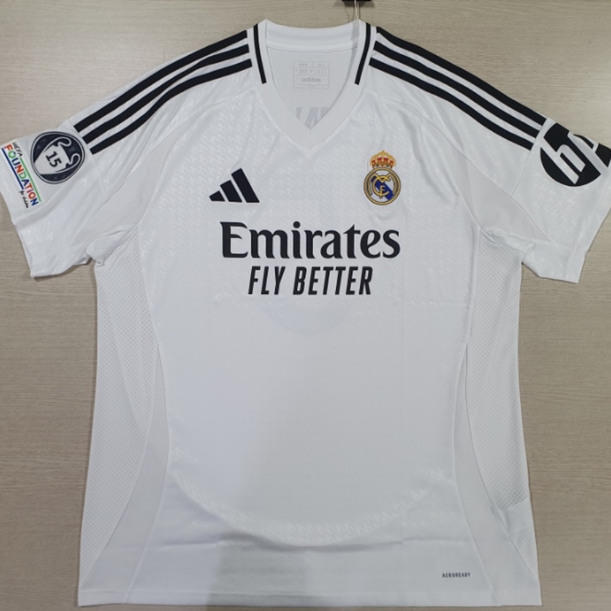 Adidas Real Madrid 2024/25 Home Jersey White - KR Sizing (Non Marking Ver.) 착용 스타일