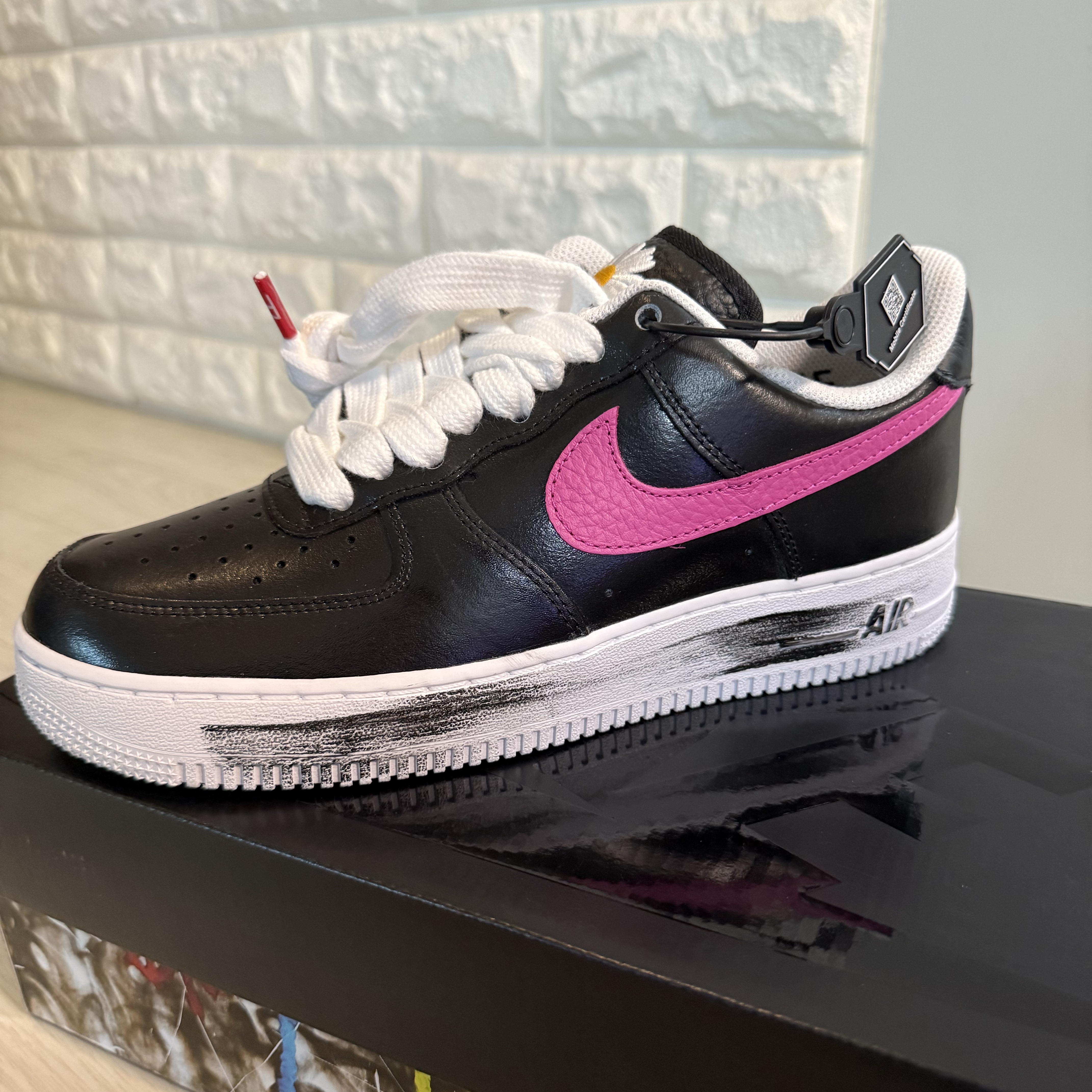 Nike x Peaceminusone Air Force 1 Low Para-Noise 3.0 Black and Multicolor 착용 스타일 - 4