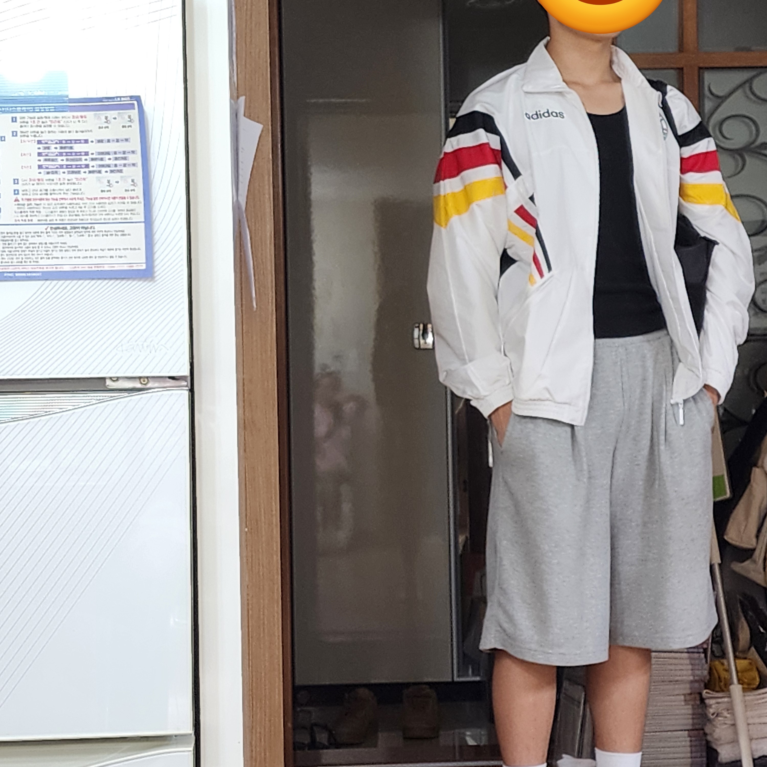 Adidas Germany 1996 Woven Track Jacket White - KR Sizing 착용 스타일