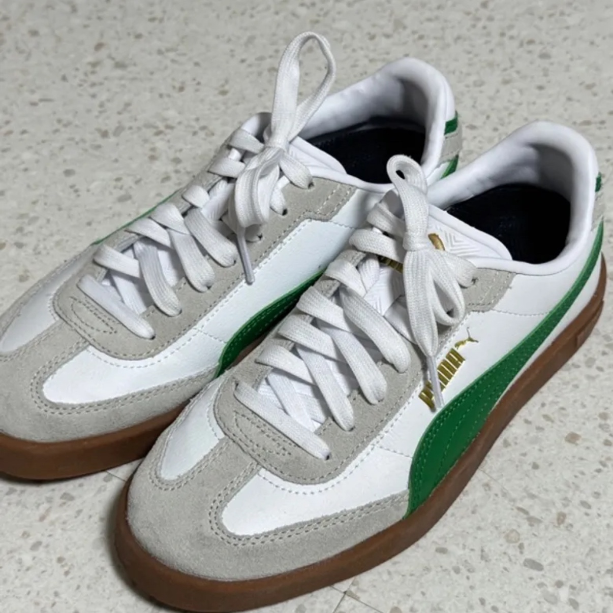 Puma Club II Era White Archive Green 착용 스타일