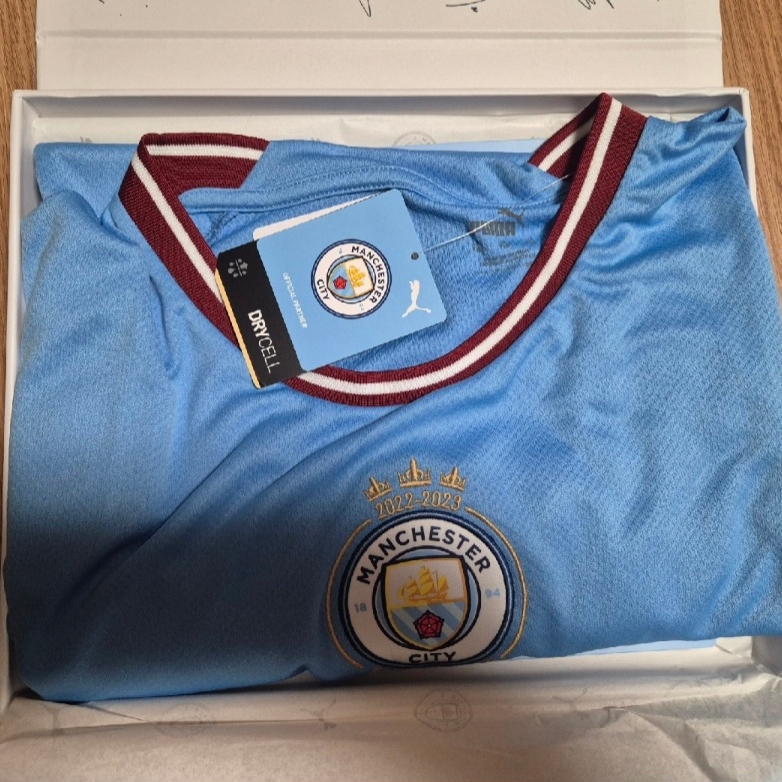 Puma Manchester City 2022/23 Commerative Jersey Team Light Blue (Non Marking Ver.) 착용 스타일
