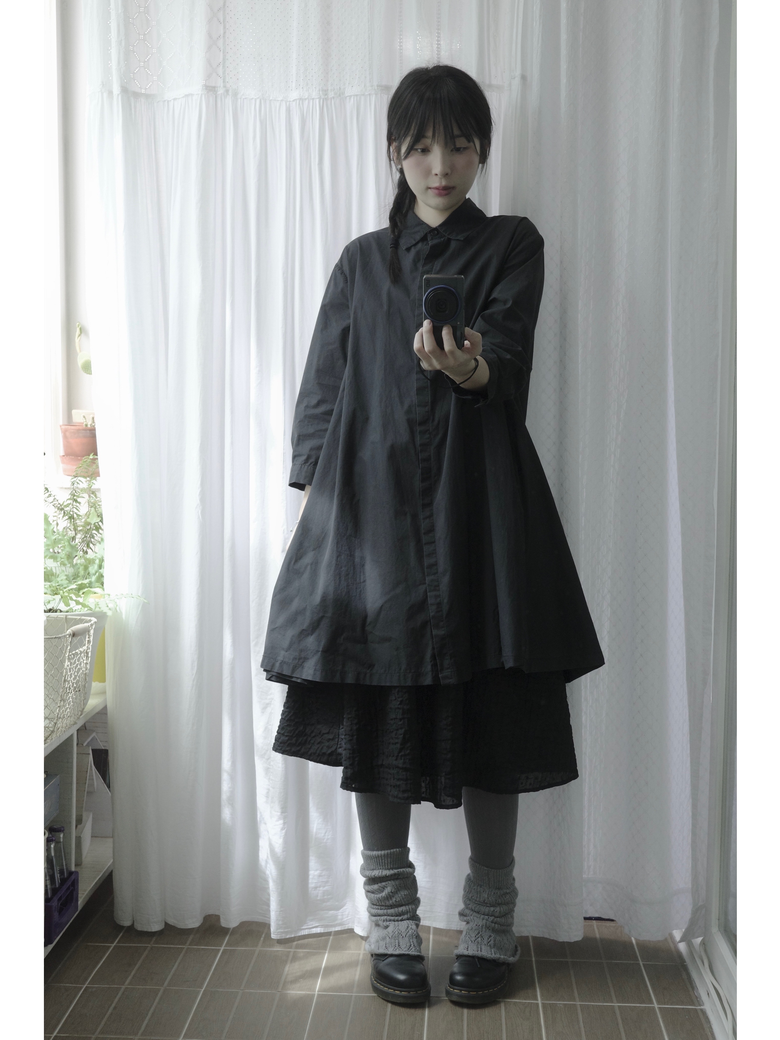 Dr. Martens 1461 Smooth Black 착용 스타일 - 1