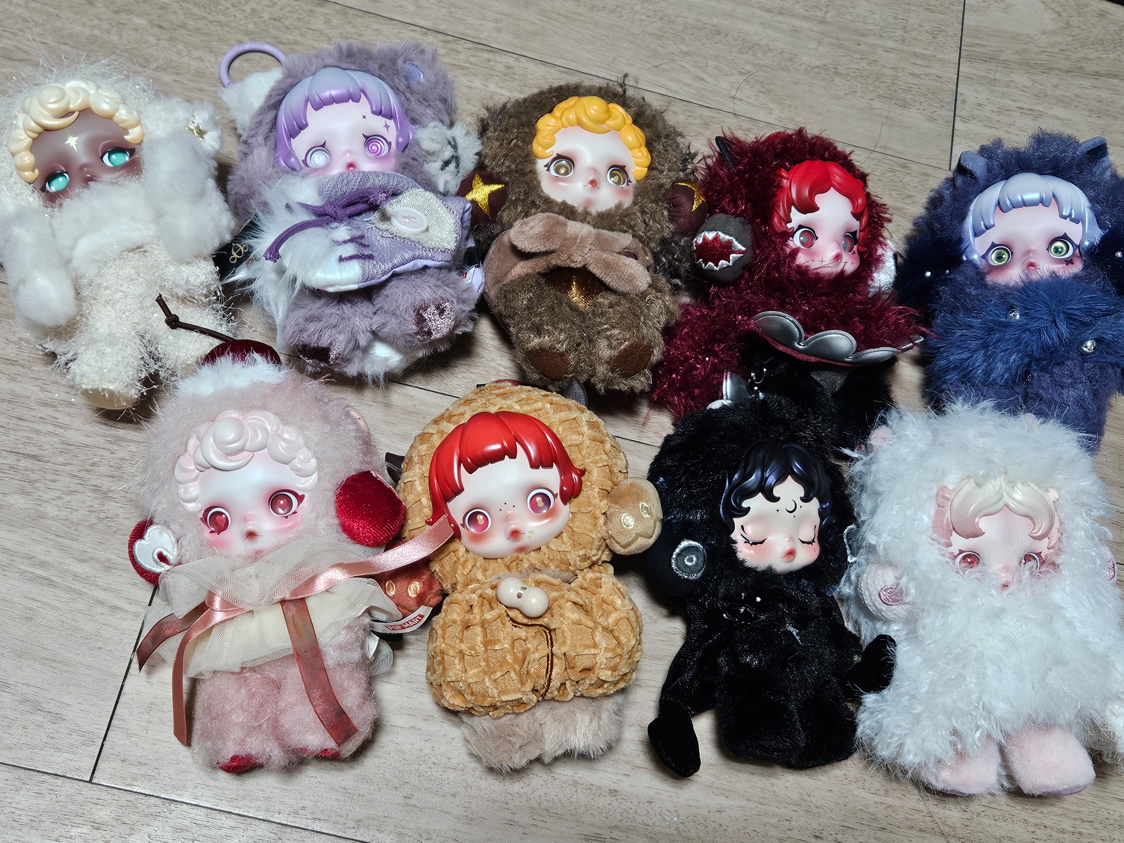 Pop Mart Skullpanda You Found Me ! Series Plush Doll Pendant Sealed Case (9 Blind Boxes) 착용 스타일 - 1