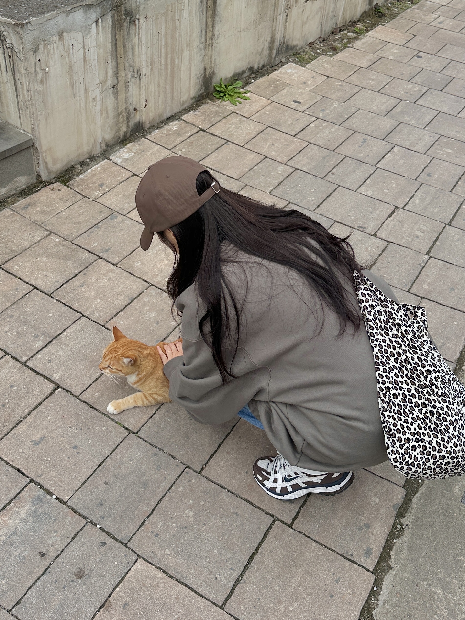 Farven x Tanning Hello Kitty Hello Summer Ball Cap_Brown, (W) Nike P-6000 Phantom Baroque Brown 착용 스타일 - 2
