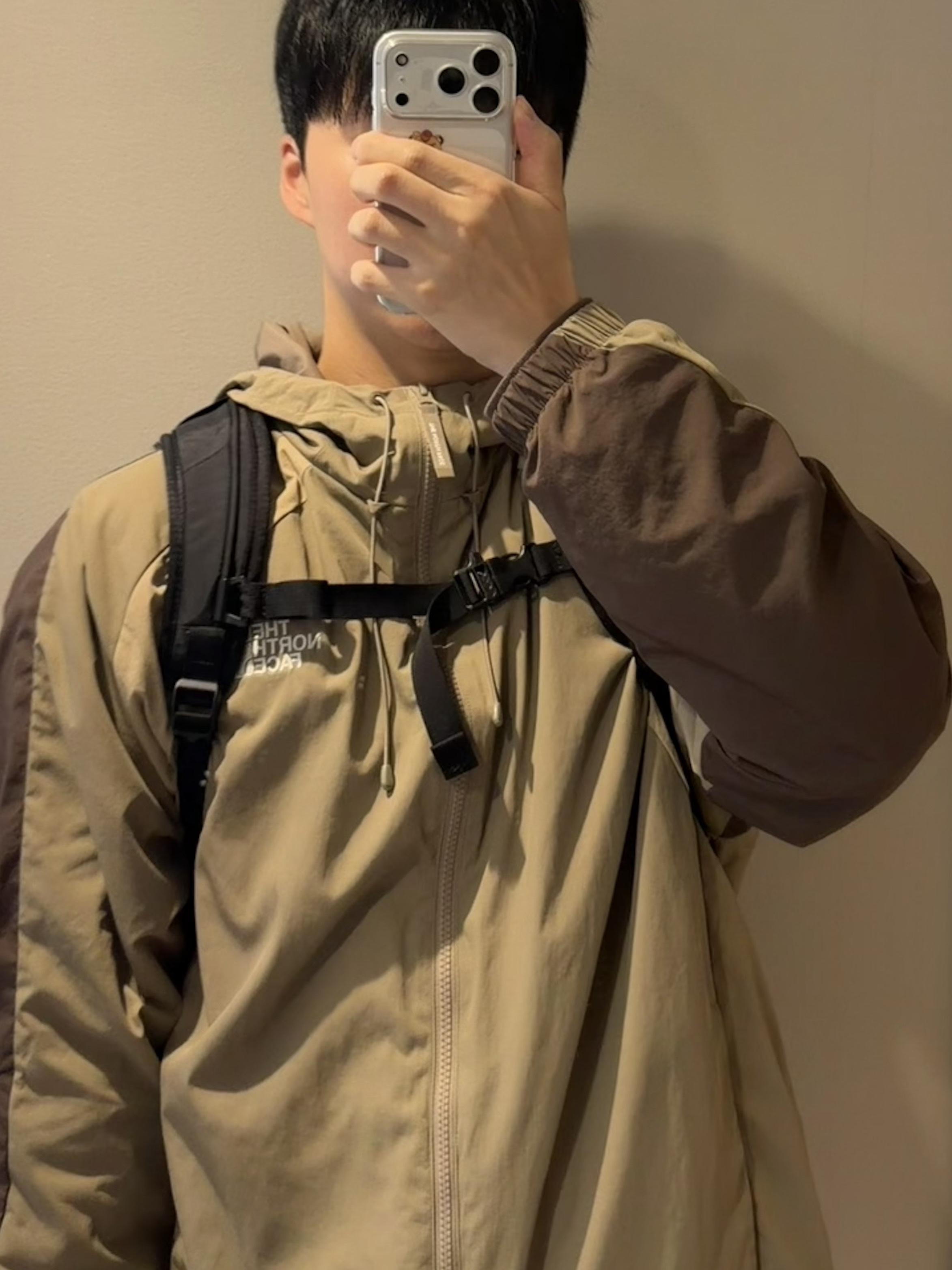 The North Face Bandon Jacket Beige Brown, Birkenstock Boston Soft Footbed Taupe - Regular 착용 스타일 - 1