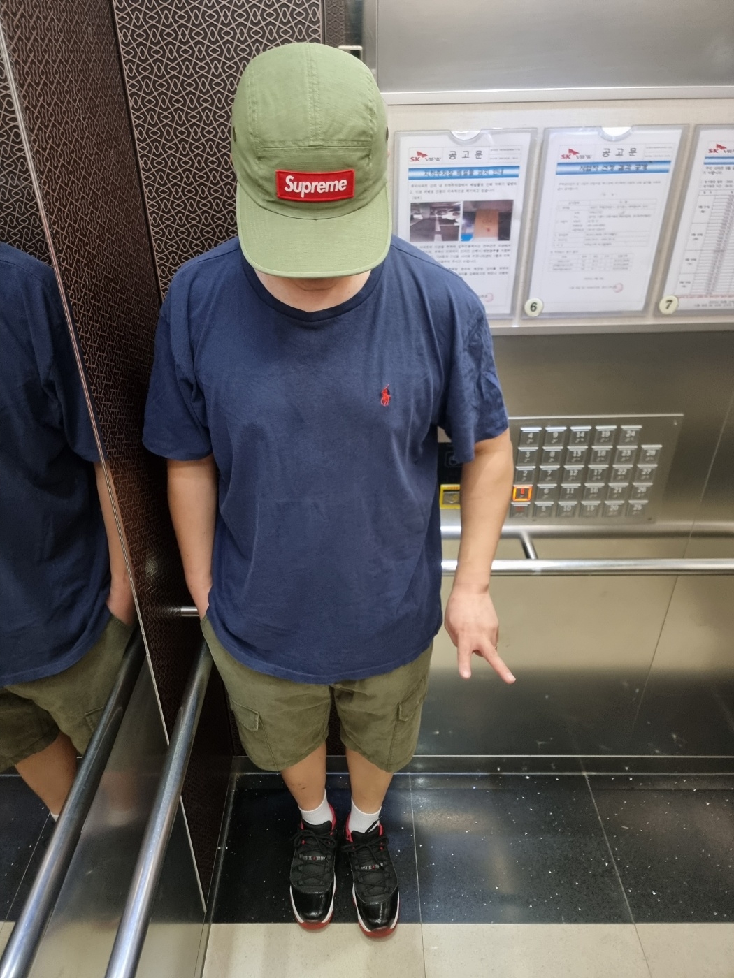 Supreme Military Camp Cap Olive - 24FW, Jordan 11 Retro Low Bred 착용 스타일