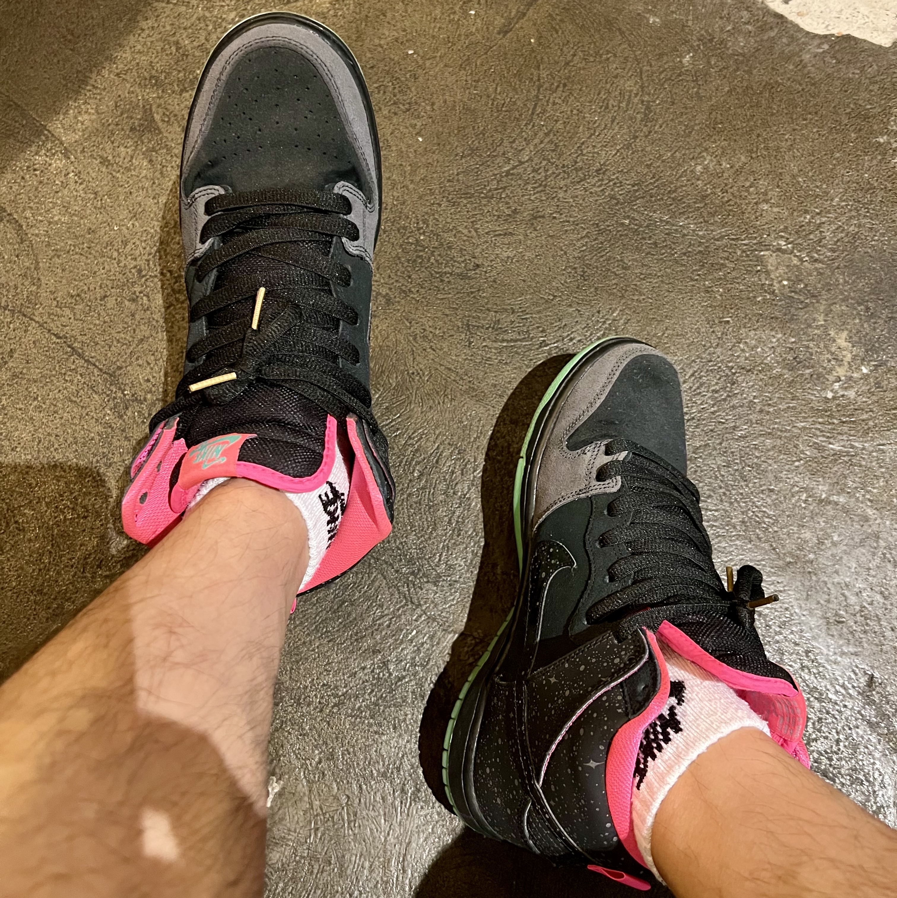 Nike Dunk SB High Premier Northern Lights 착용 스타일