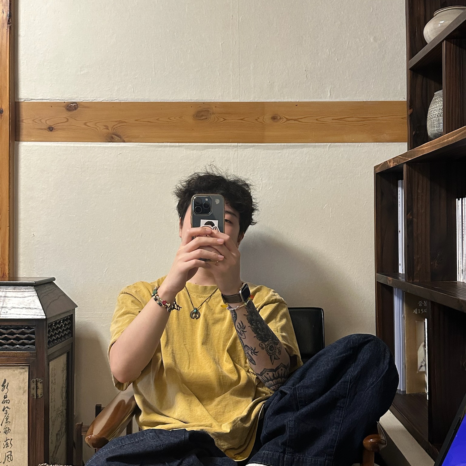 Needles H.D. Pants 6 Oz Denim Indigo, Shaka Wear 7.5oz Garment Dye Short Sleeve Mustard 착용 스타일 - 1