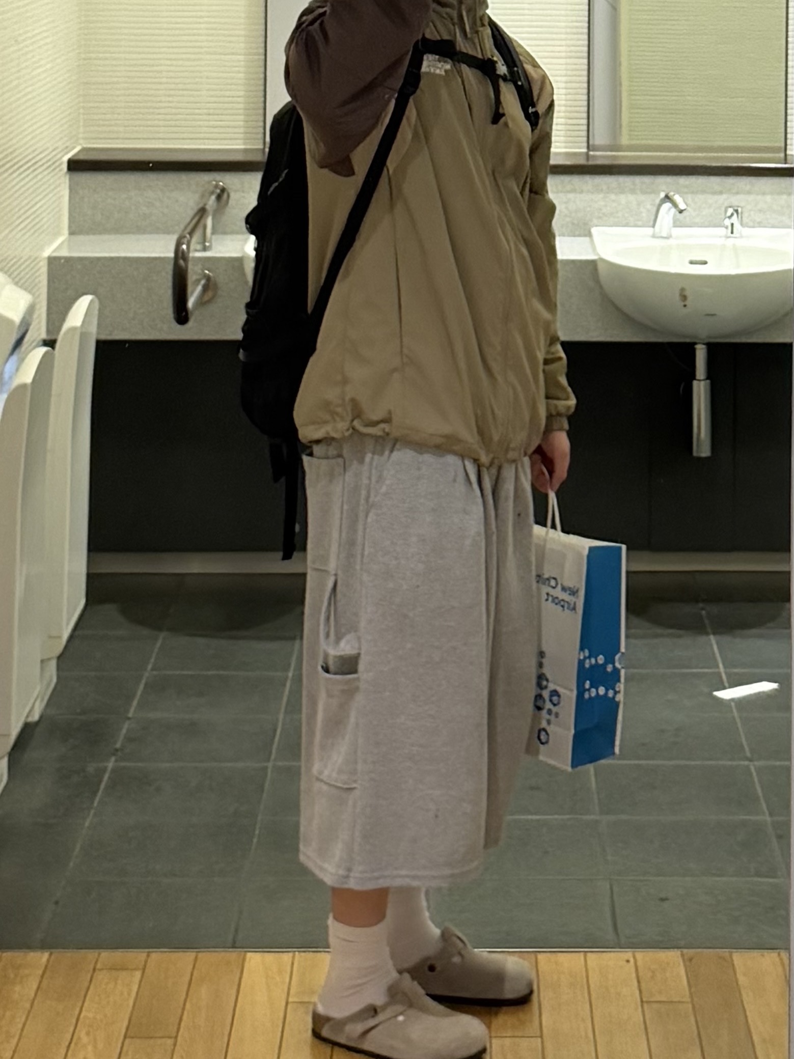 The North Face Bandon Jacket Beige Brown, Birkenstock Boston Soft Footbed Taupe - Regular 착용 스타일 - 2