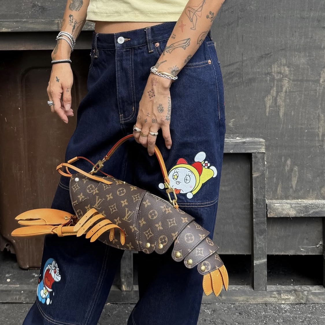 Palace x Doraemon P90 Jean Indigo Wash - 25FW 착용 스타일