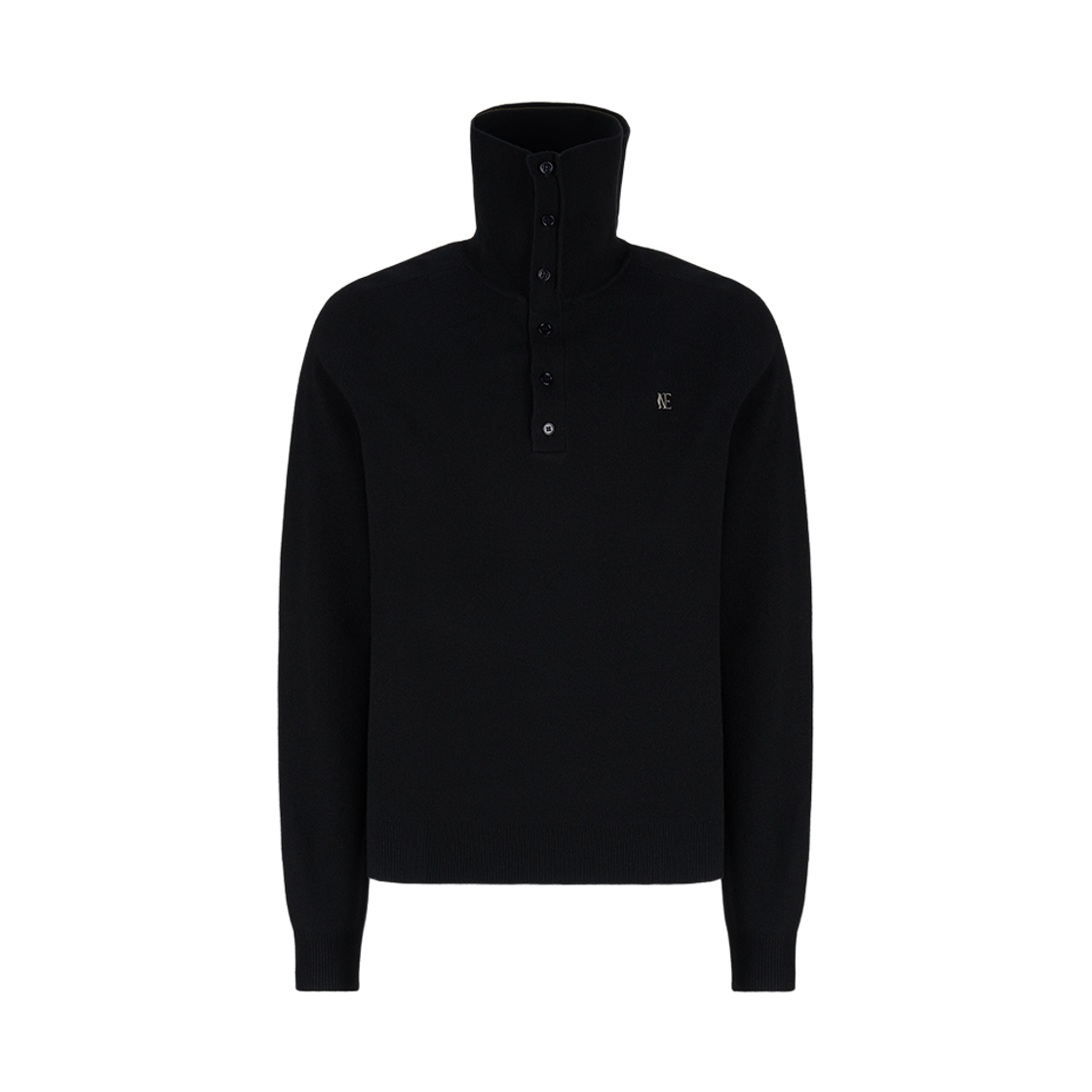 노이스 투웨이 메리노 니트 탑 블랙