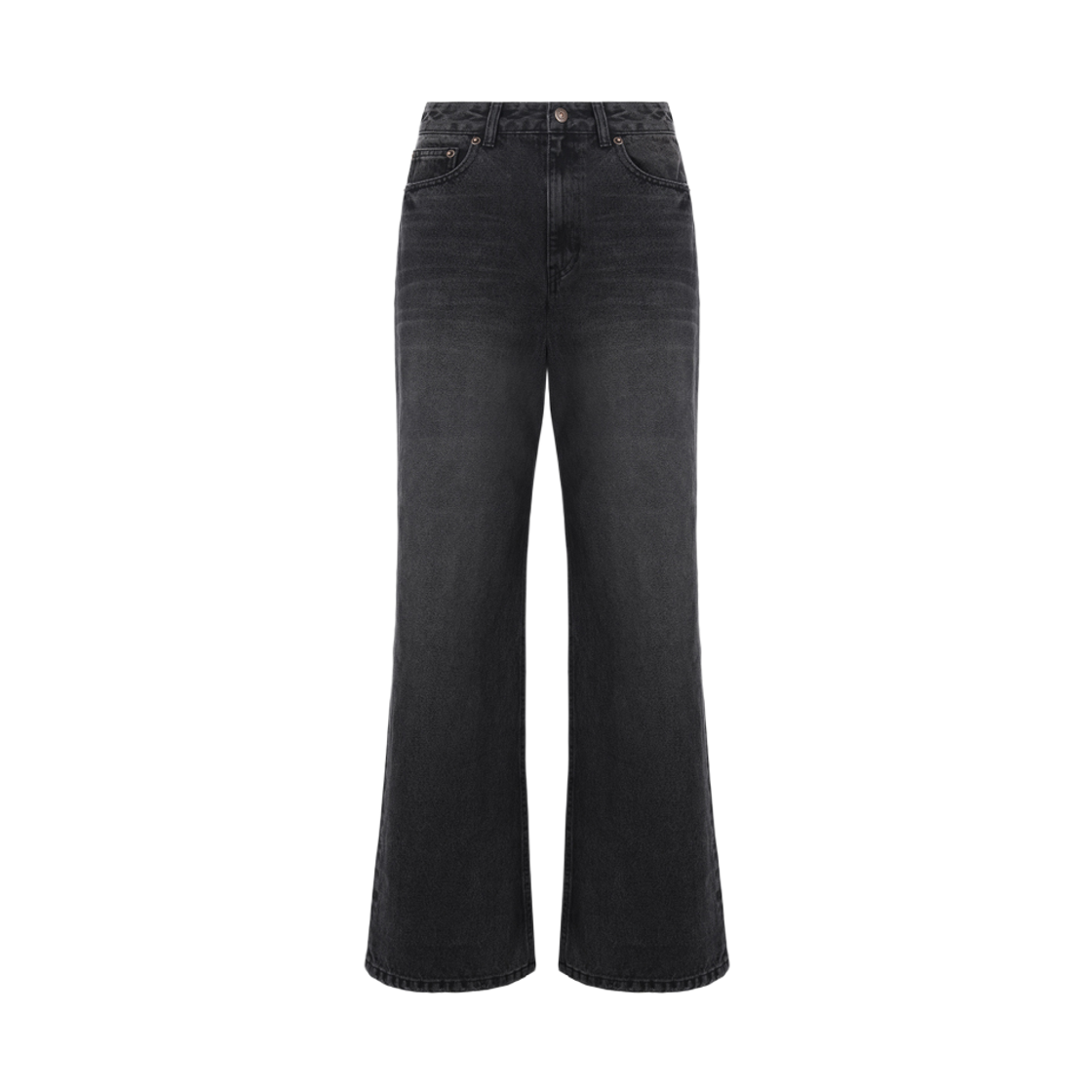 NWA5FDP77BK (W) Noice Washed Straight Wide Jean Black