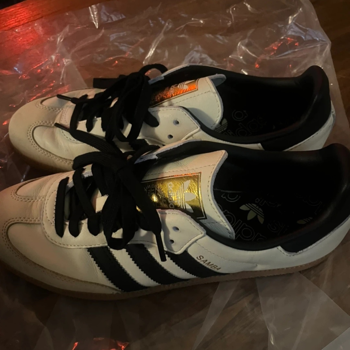 (W) Adidas Samba OG Cream White Core Black 착용 스타일