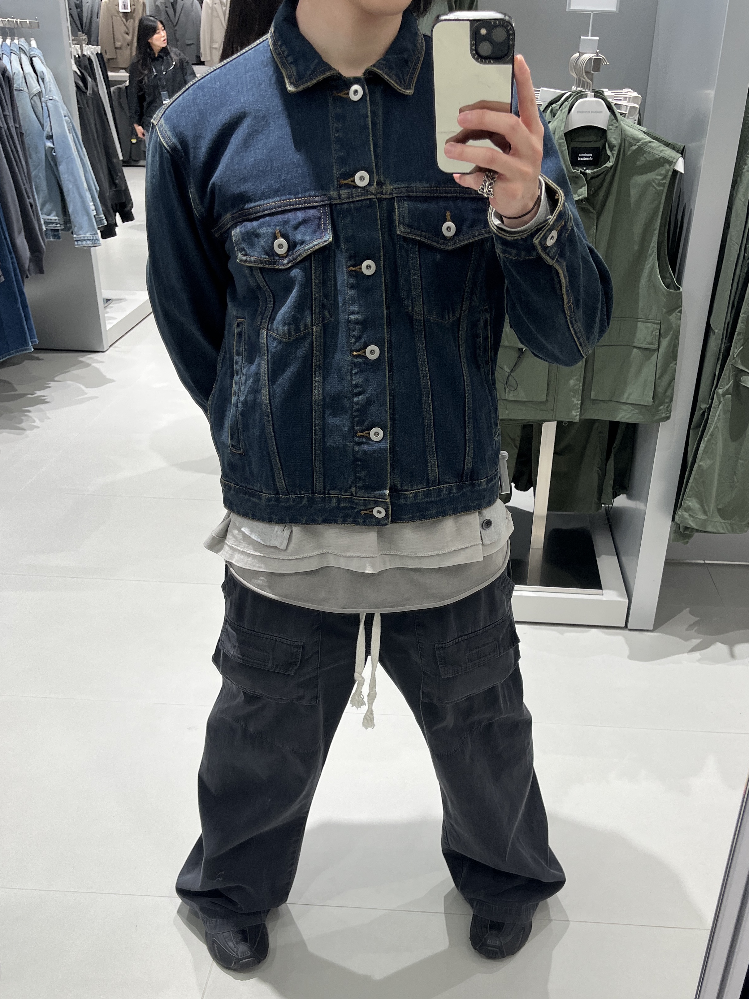[기간한정 20%쿠폰] Polyteru Human Index Human Sleeveless Gray Beige, Polyteru Front Cargo Pants 1.2v Black 착용 스타일 - 2