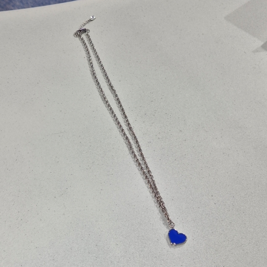 아더에러 트윈 하트 네클리스 실버 | Ader Error | KREAM