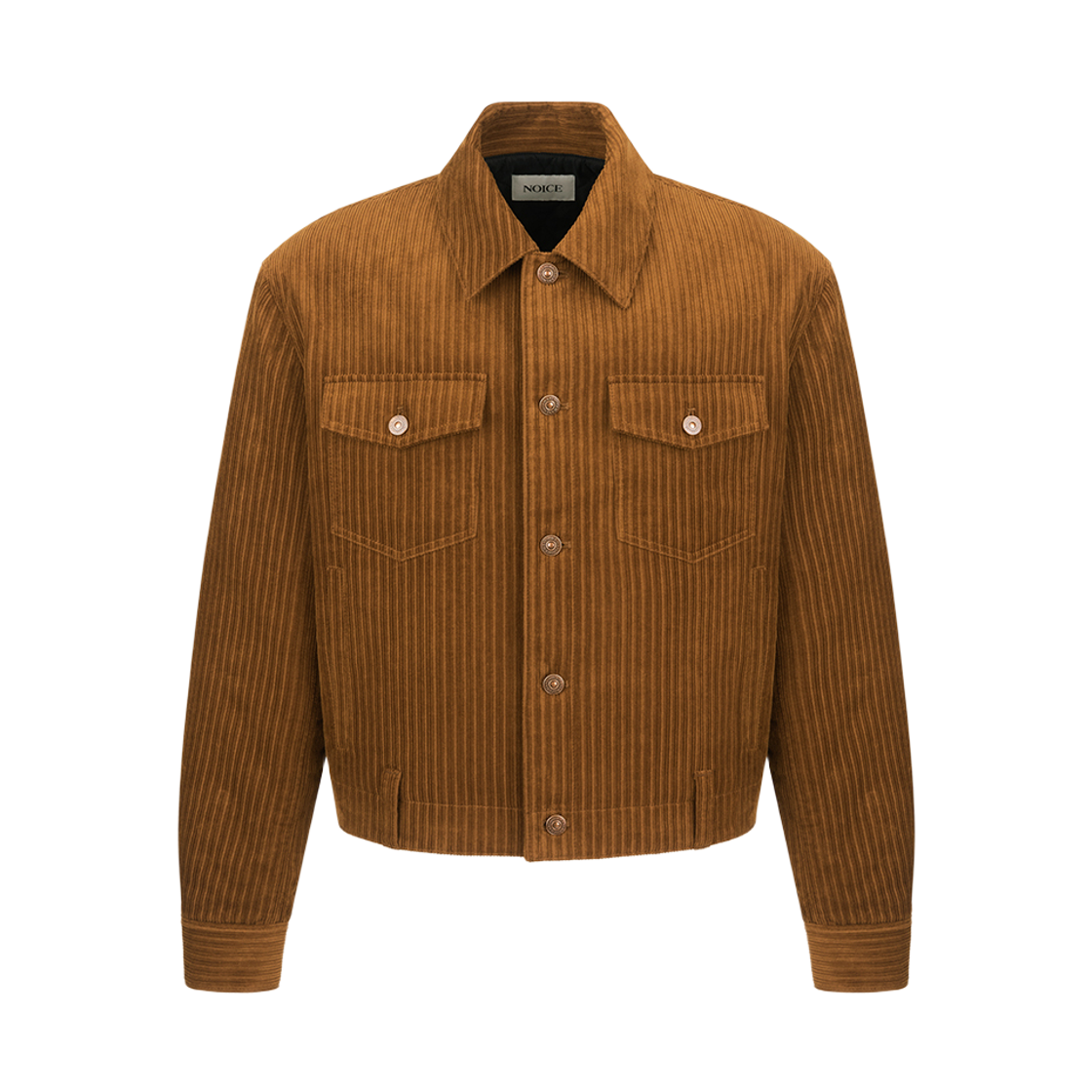 노이스 디스토티드 코듀로이 트러커 재킷 브라운
