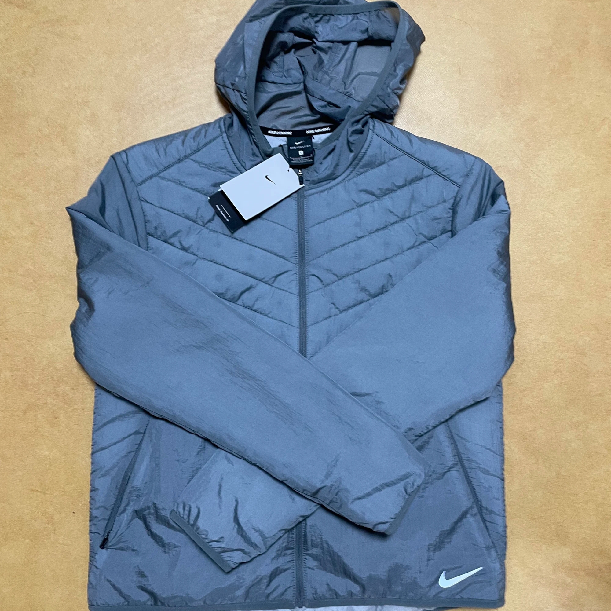 Nike Aerolayer Repel Hooded Running Jacket Smoke Grey - Asia 착용 스타일