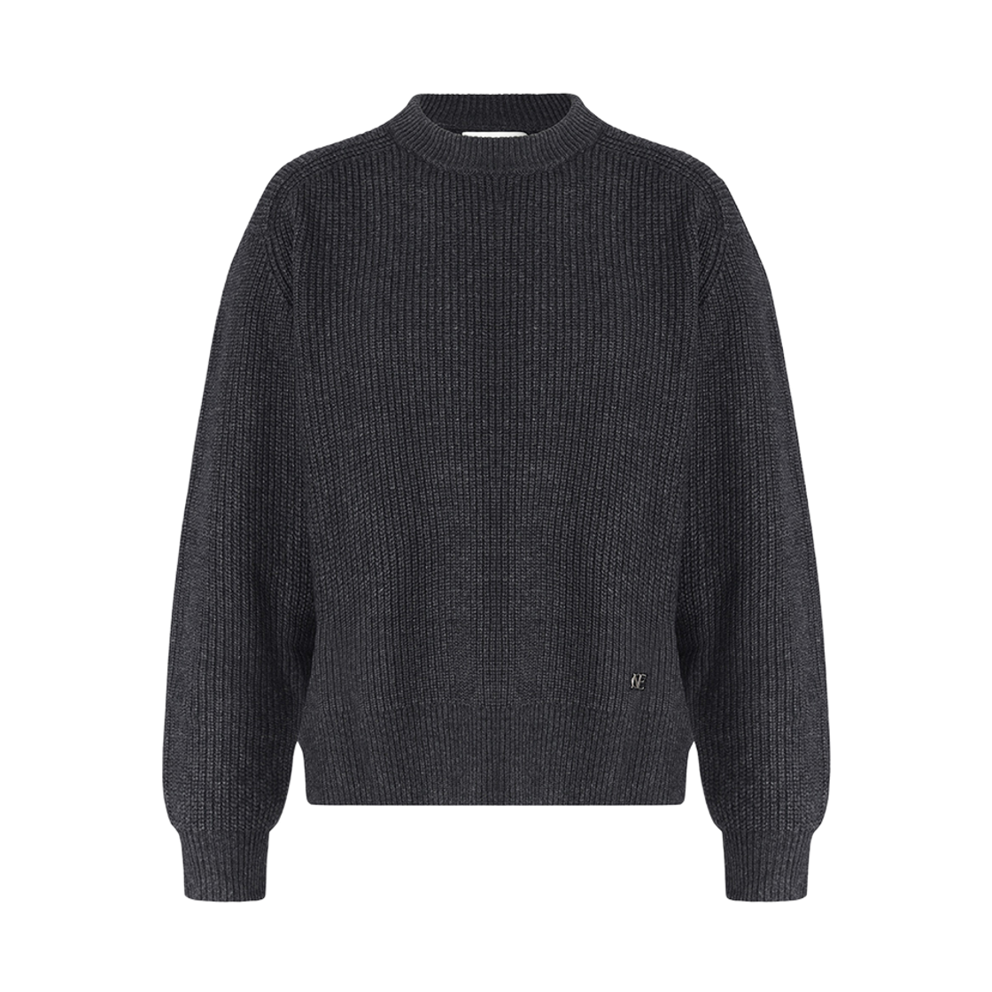 노이스 메리노 블렌드 크루넥 스웨터 차콜