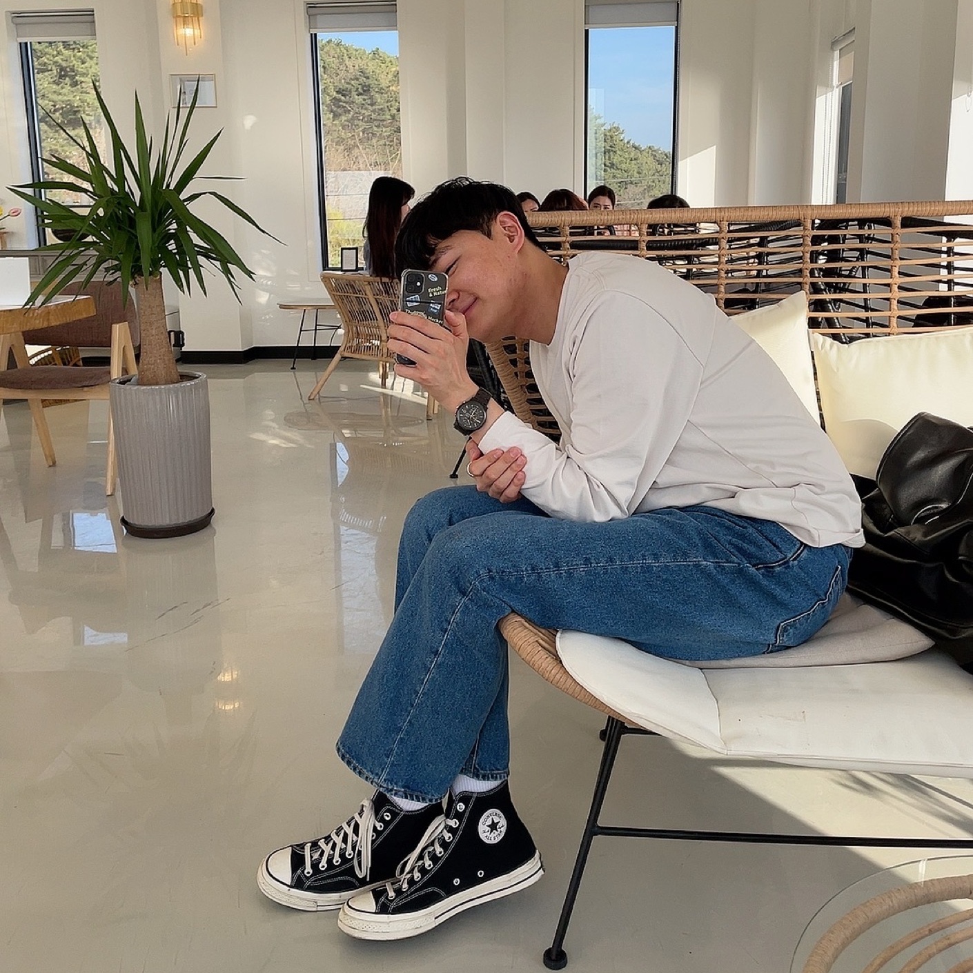 Converse Chuck 70 Hi Black 착용 스타일