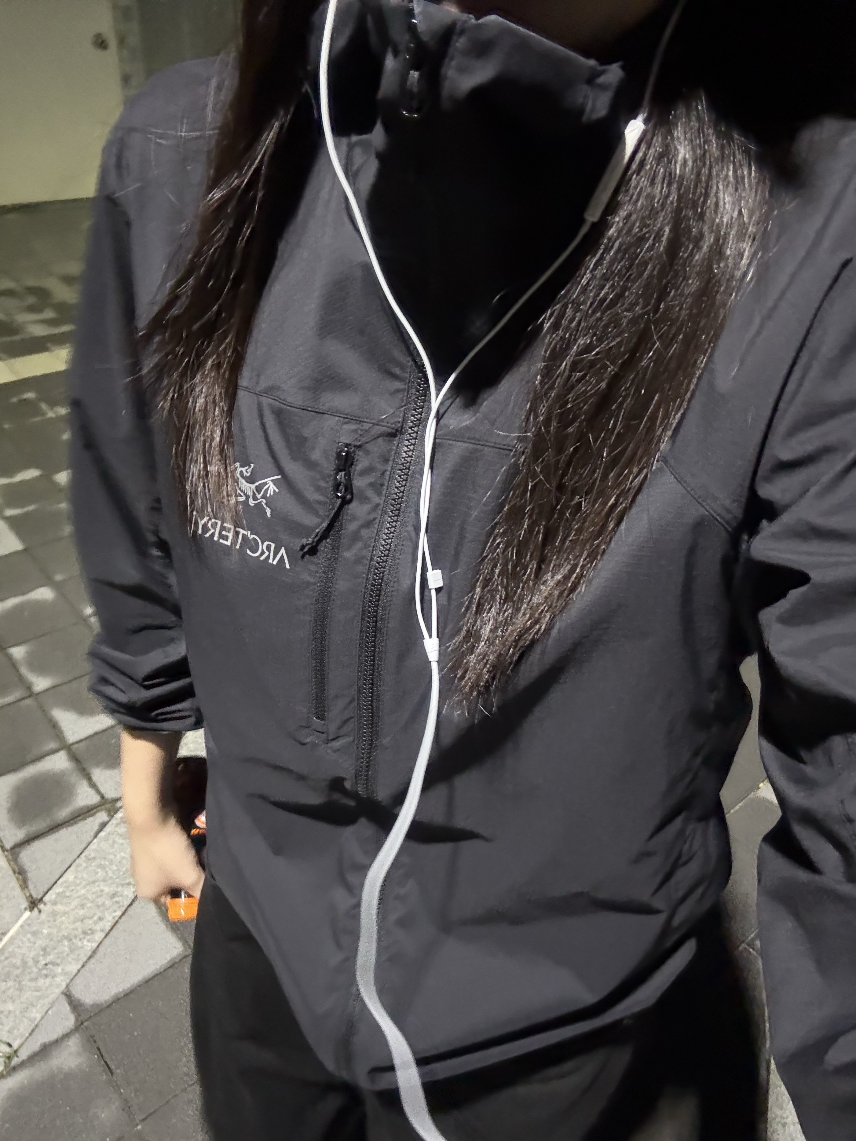 Arc'teryx Squamish Hoody Black 착용 스타일